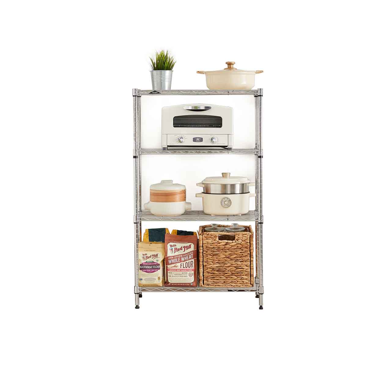 4-shelf wire storage rack maker