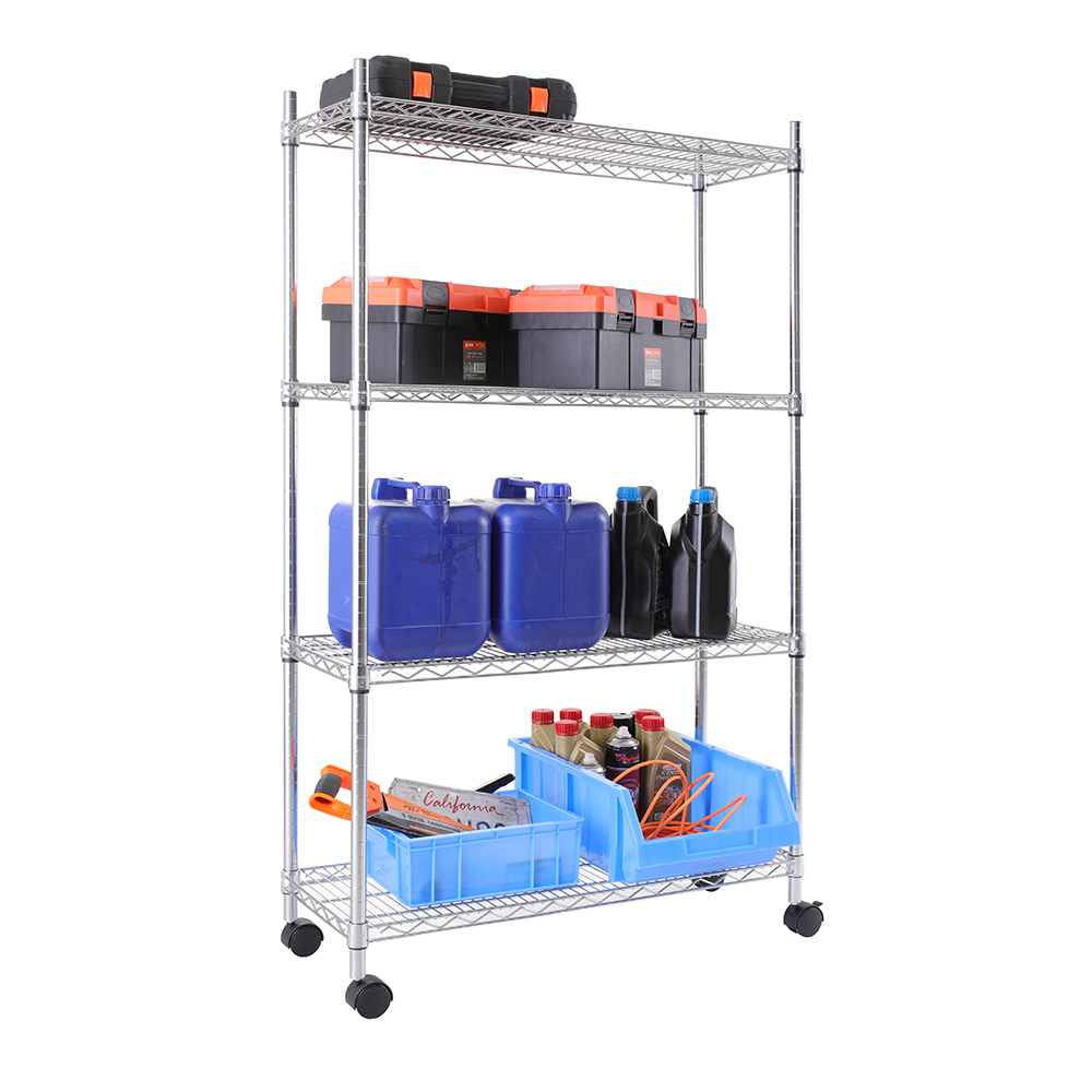 4 Shelf Storage Rack / Metal Shelves for Garage Storage / Adjustable Metal Garage Shelving / Metal Steel Garage Shelving