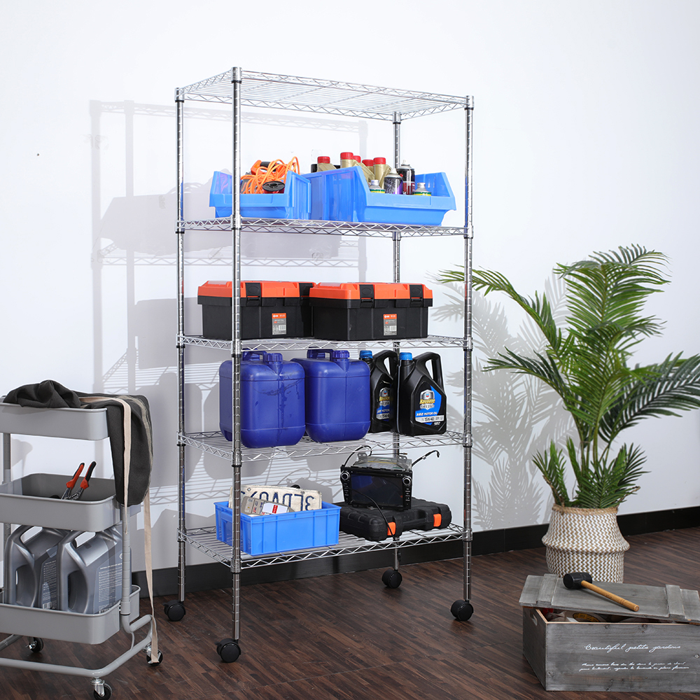 4 Shelf Storage Rack / Metal Shelves for Garage Storage / Adjustable Metal Garage Shelving / Metal Steel Garage Shelving