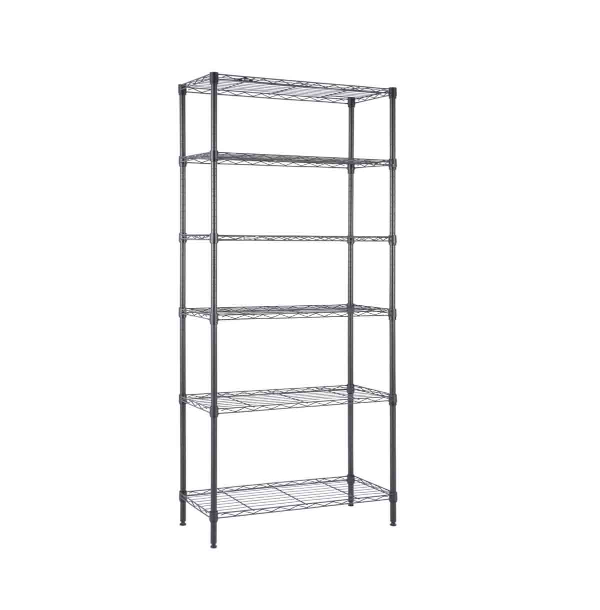 6-Tier Storage Rack Shelving Unit for warehouse / Steel Organizer Wire Rack Chrome