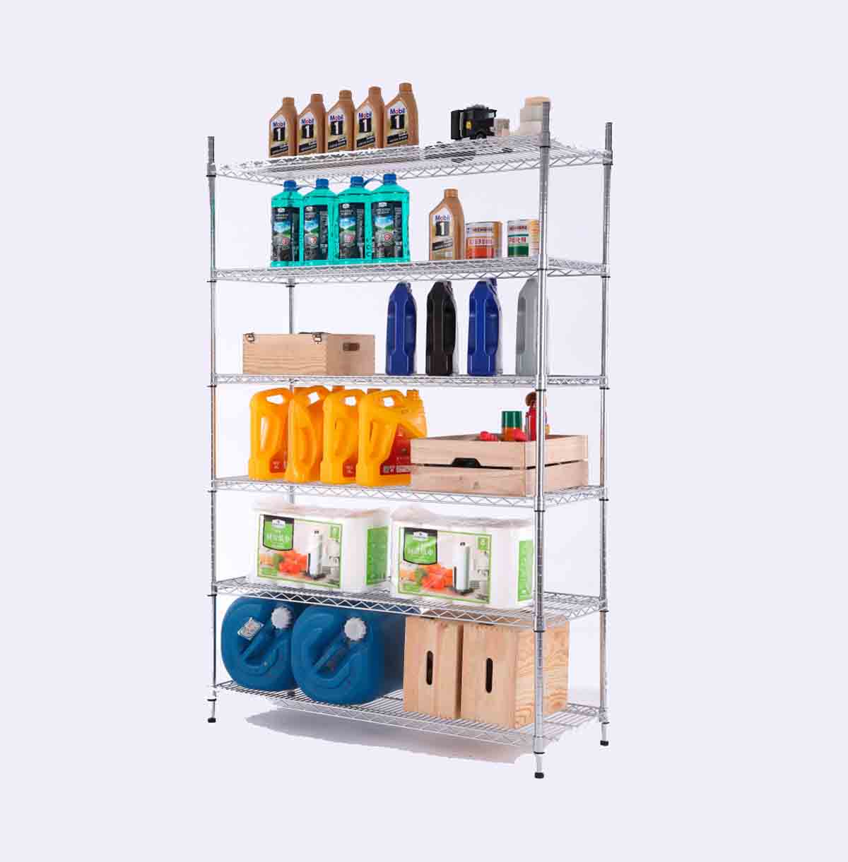 6-Tier Storage Shelving Units for Retail Store / Retail Shelving Display Unit / Retail Display Racks