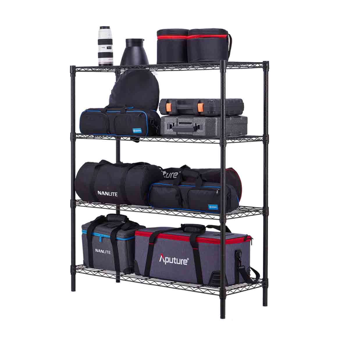 4-Tier Garage Wire Shelf / NSF Chrome Wire Shelf / Heavy Duty Metal Garage Shelving Unit