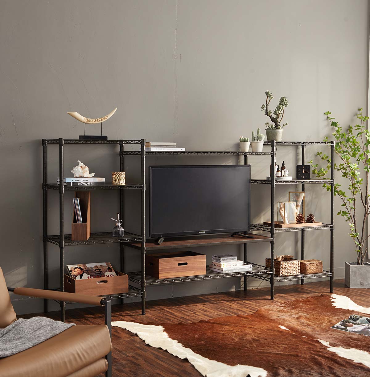 metal TV stand for 50 inch TV