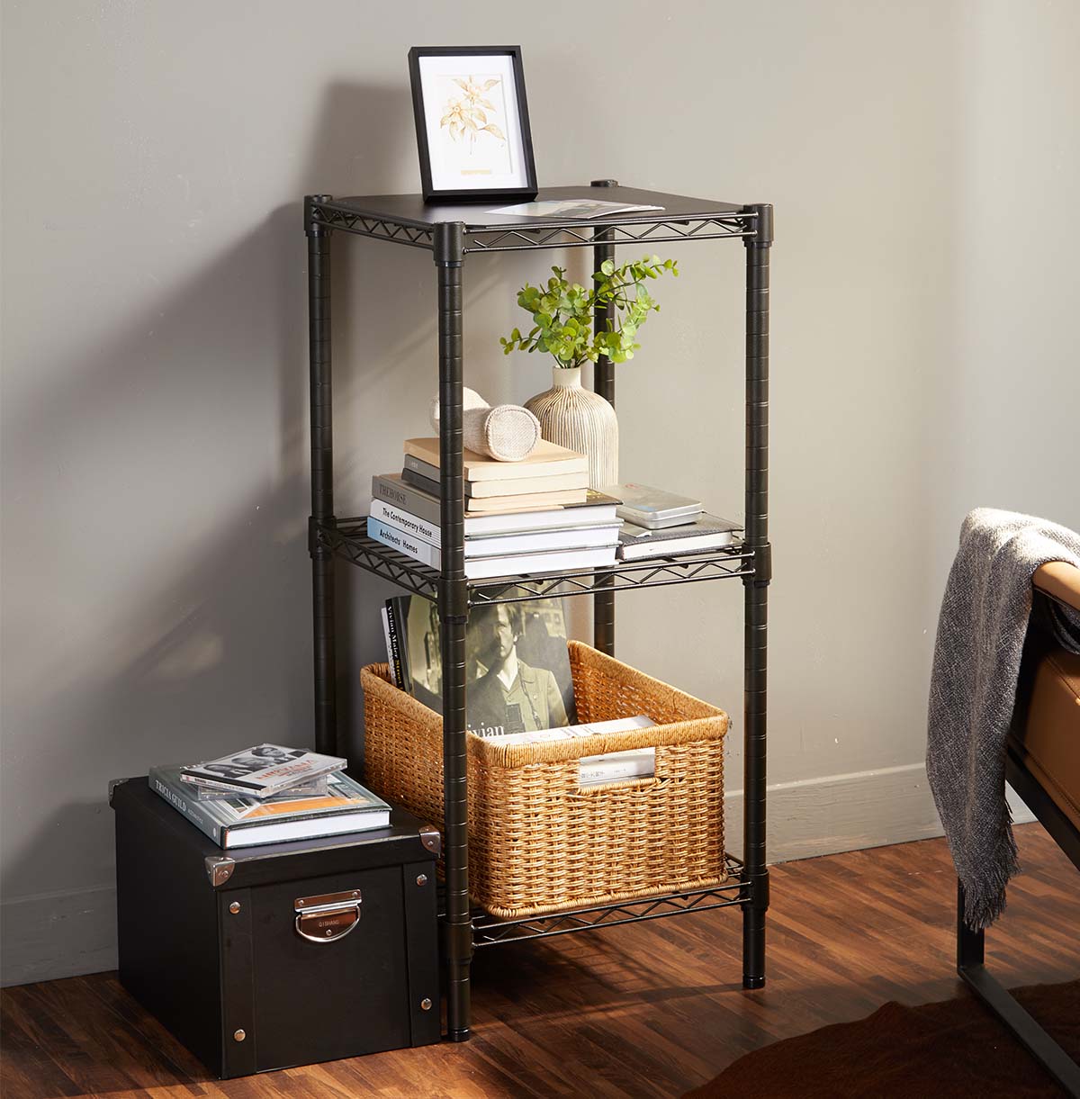 3-Tier Bookshelf / Book Storage Rack / Adjustable Book Case