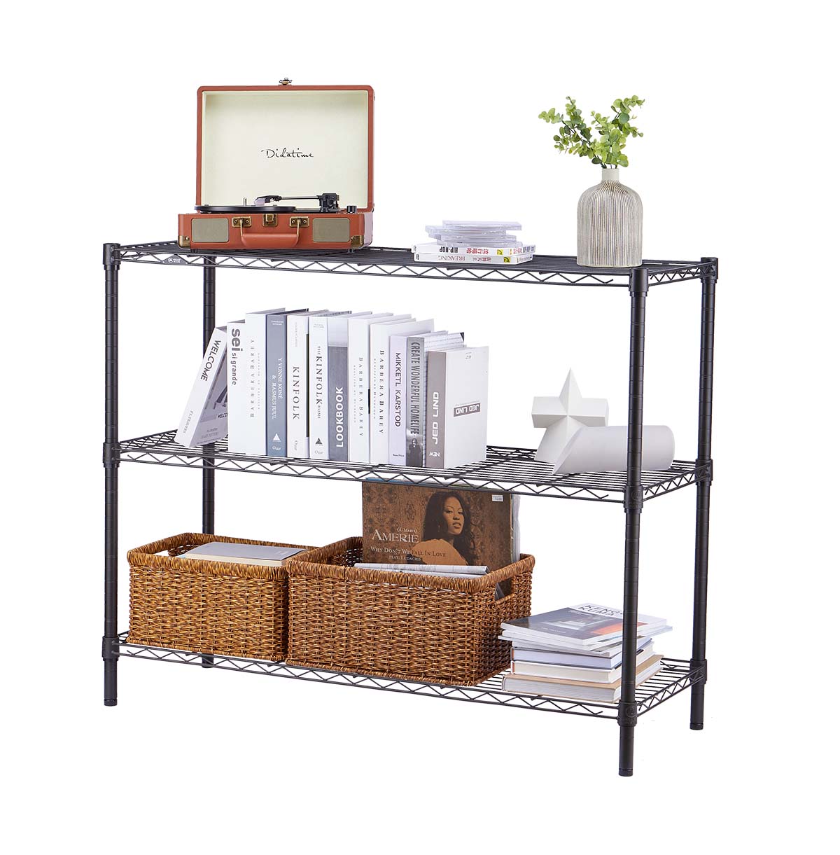 3 tier metal bookself