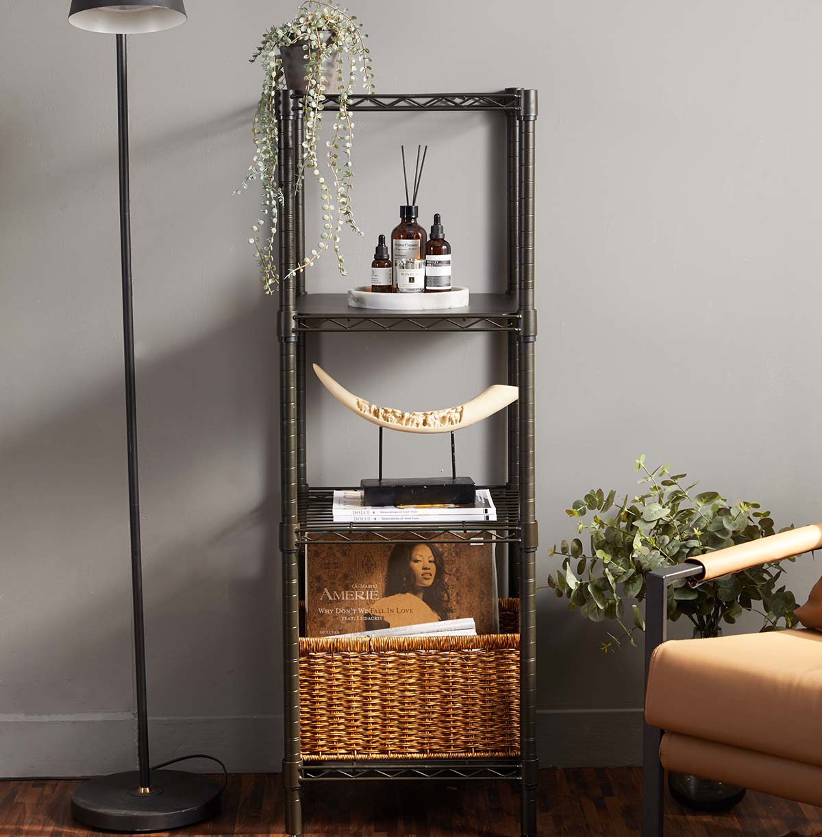 4-Tier Display shelving / Metal Wire Shelving Unit / Storage Rack Shelving Unit