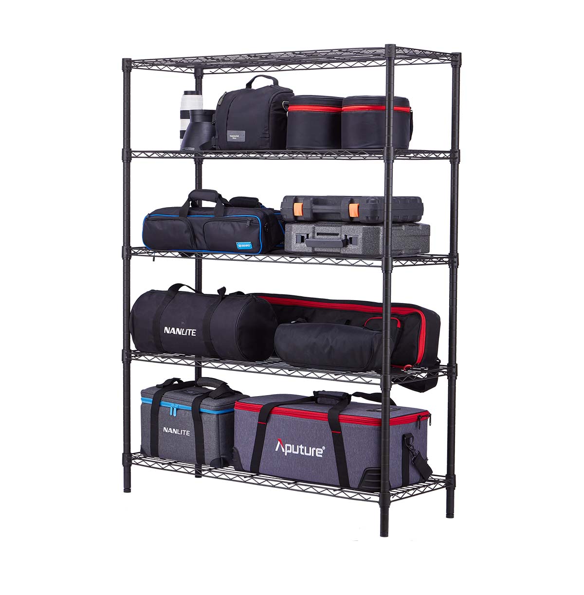 5-Tier Metal Storage Garage Shelving / Metal Garage Wire Rack