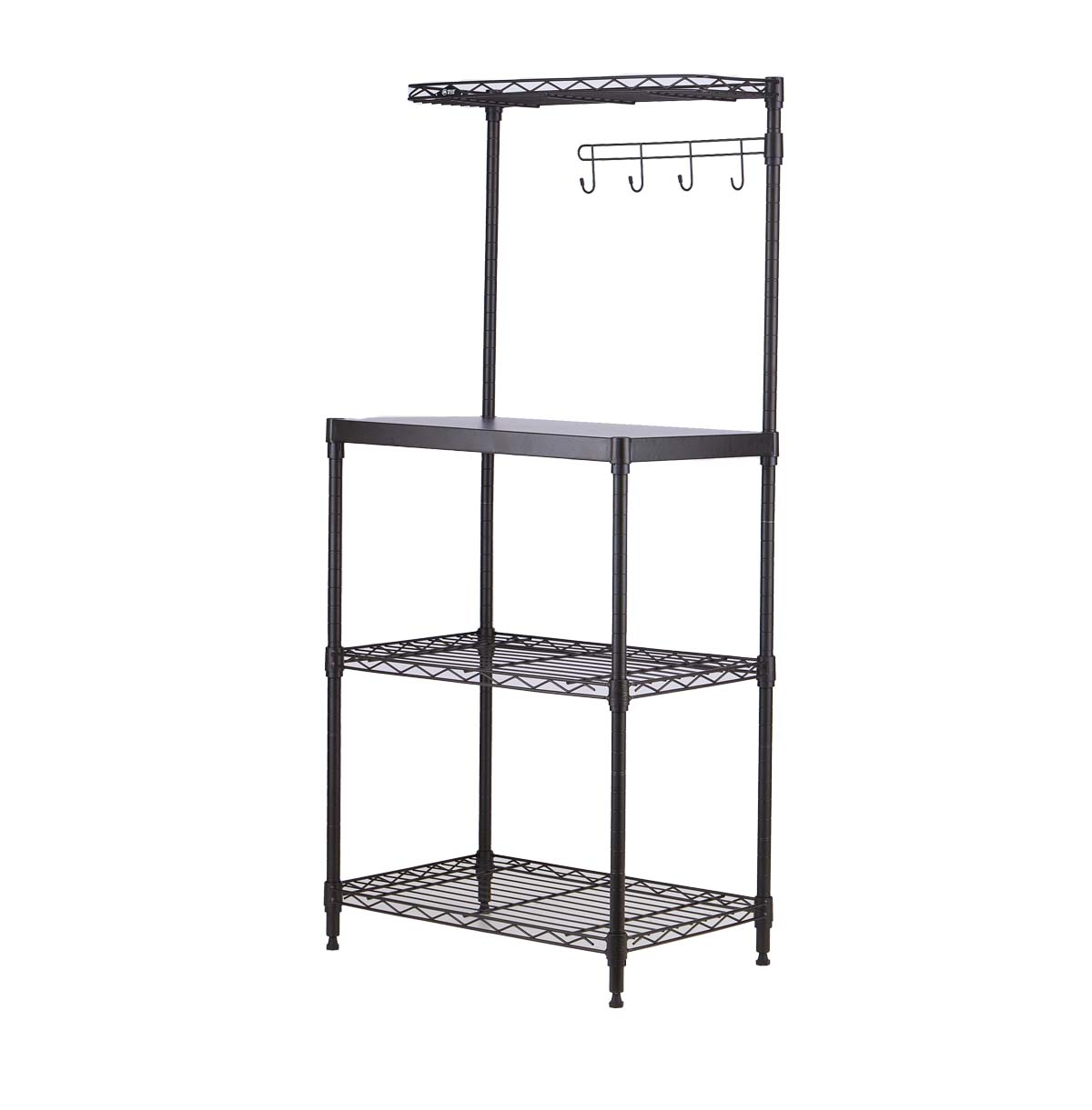 4-tier metal utility rolling cart custom