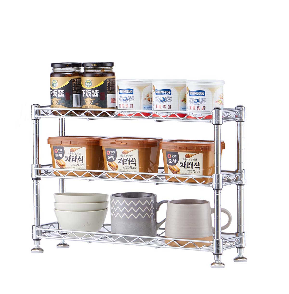 3-Tier Counter Top Rack Organizer / Counter Top Racks For Kitchen 