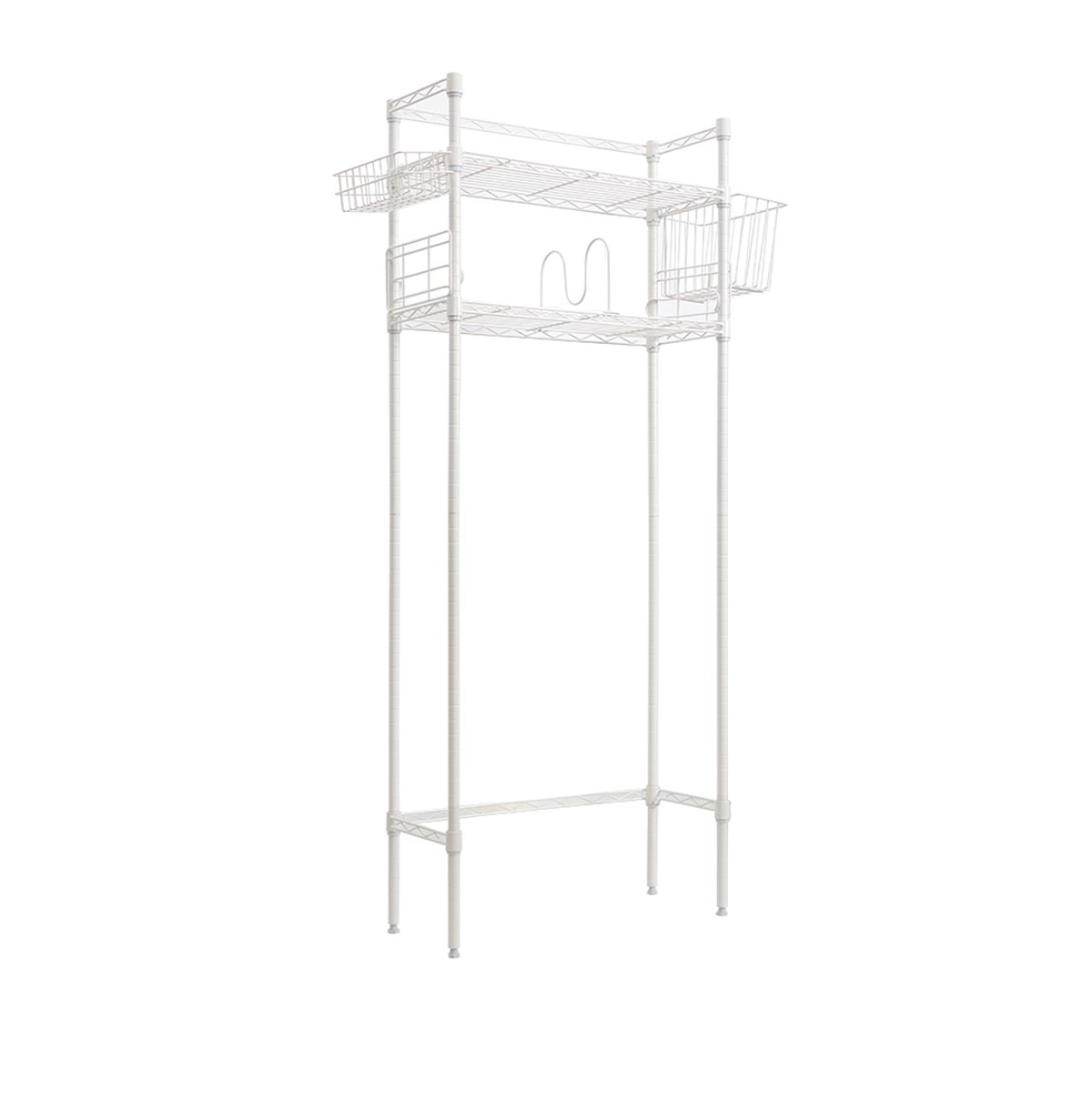2-Tier Metal Bathroom Shelves Over Toilet / Metal Bathroom Shelves Freestanding / Chrome Metal Wire Bathroom Shelving
