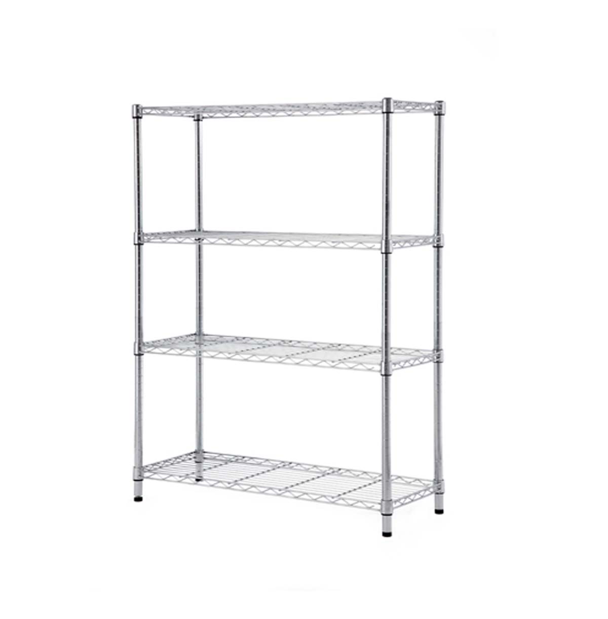 4-Tier Metal Bathroom Shelf / Metal Rack / Chrom Wire Shelving Unit