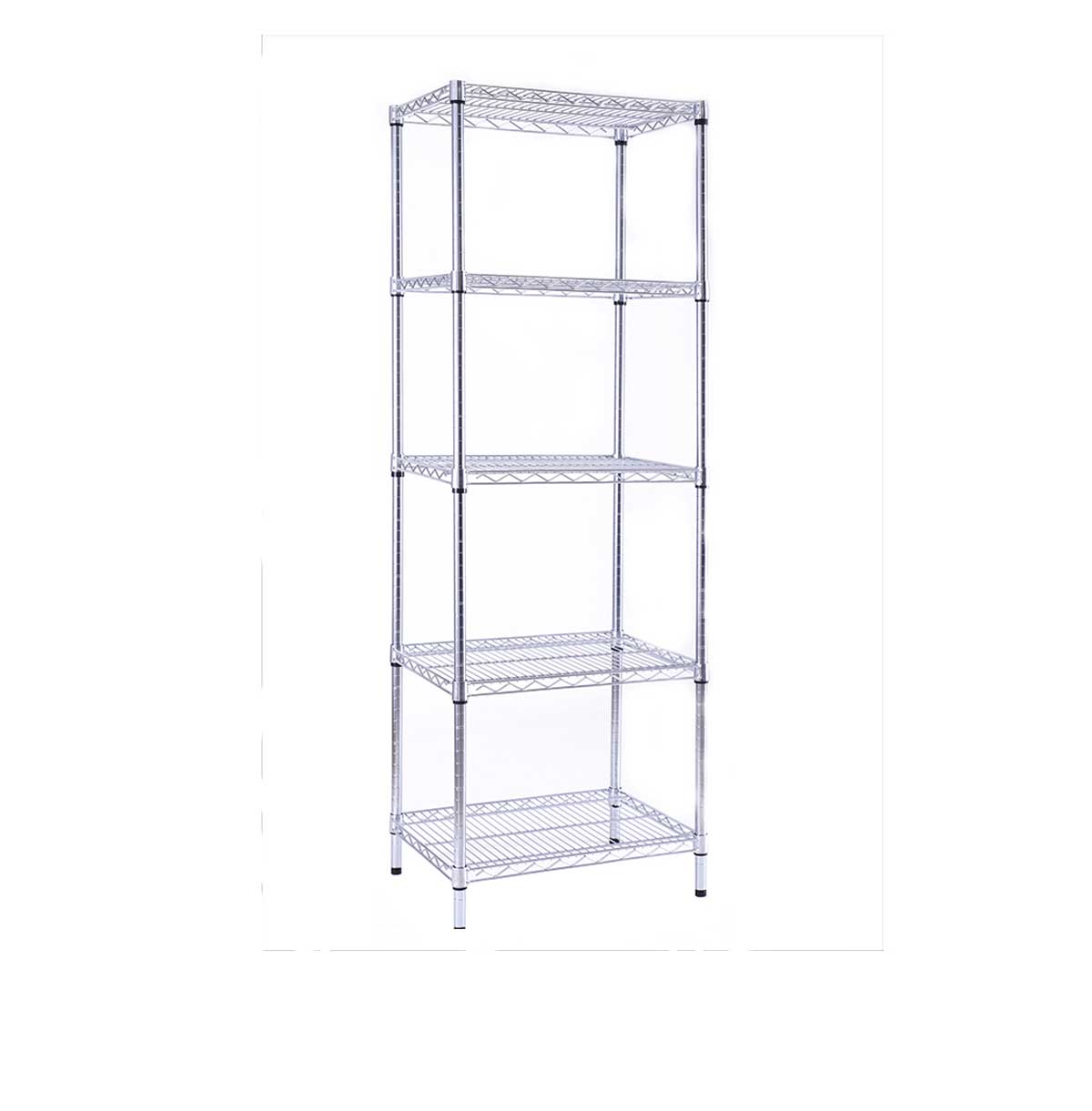  5 Shelf Storage Rack Metal Shelves for Garage Storage / 24 x 48 Chrome Wire Shelf / 18 x 30 Chrome Wire Shelf