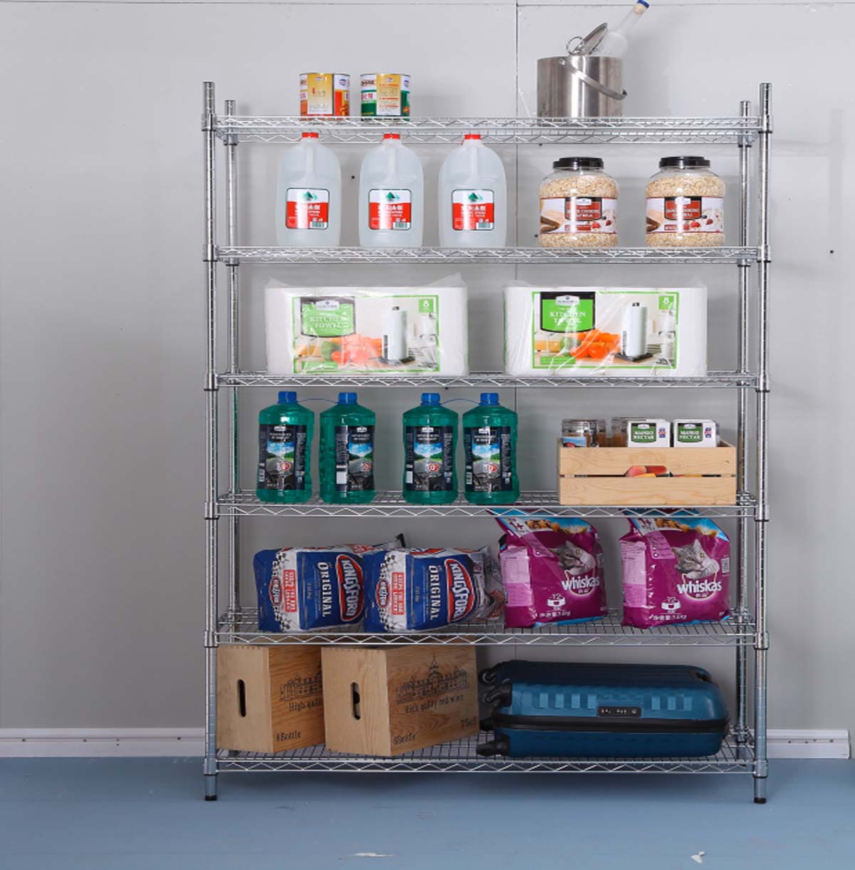 6-Tier Storage Shelving Units for Retail Store / Retail Shelving Display Unit / Retail Display Racks