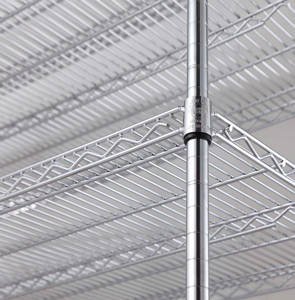 6-Tier Steel Wire Shelf Rack / Chrome Shelf for warehouse / Custom Steel Wire Racks