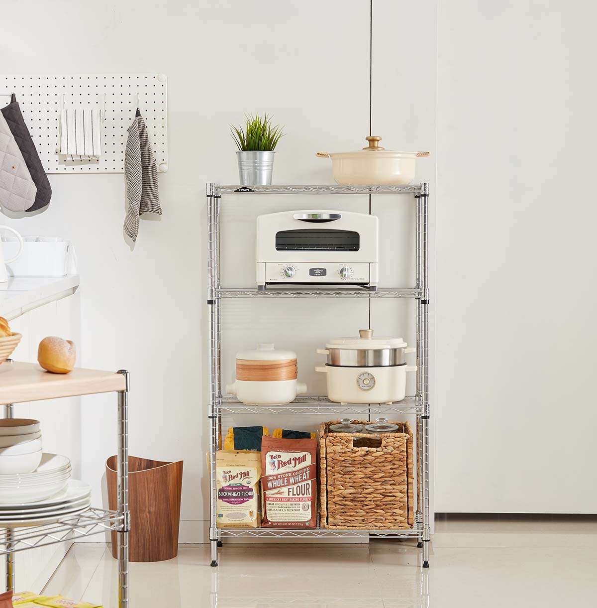 4-shelf wire storage rack maker