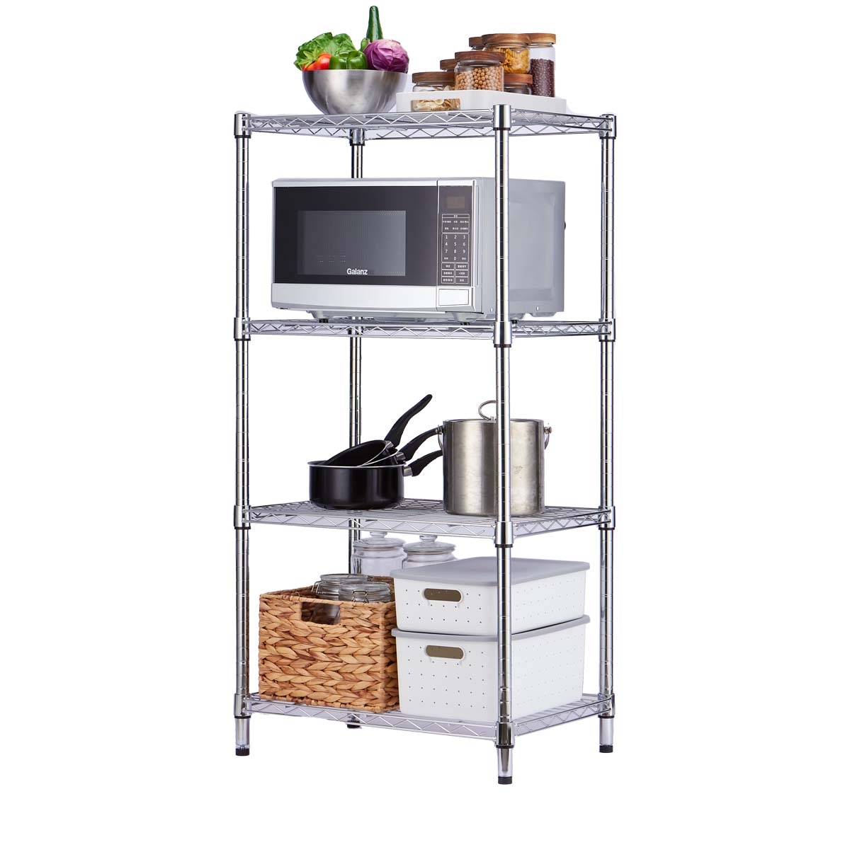 4-shelf wire storage rack