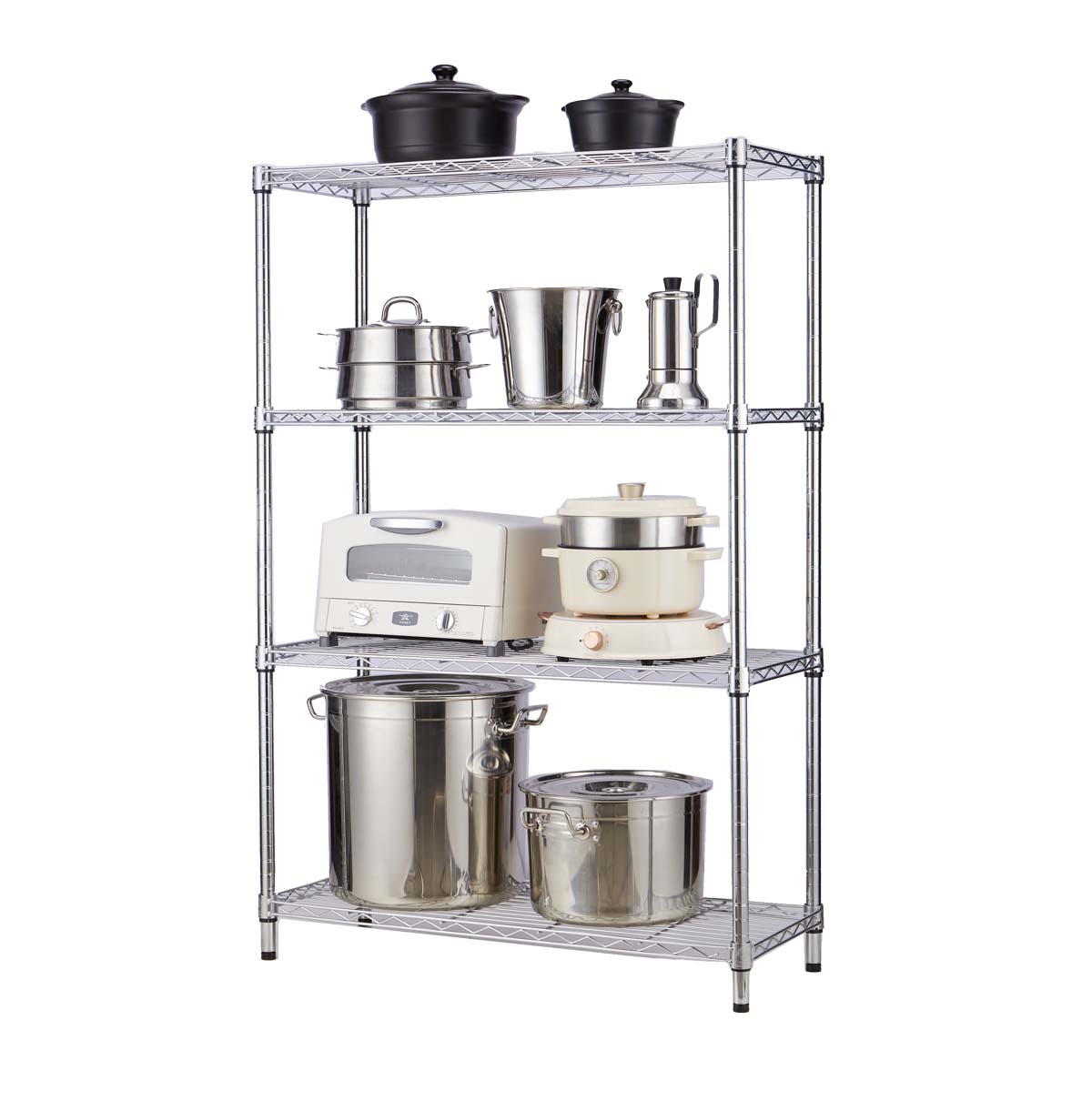 4 tier wire shelving unit