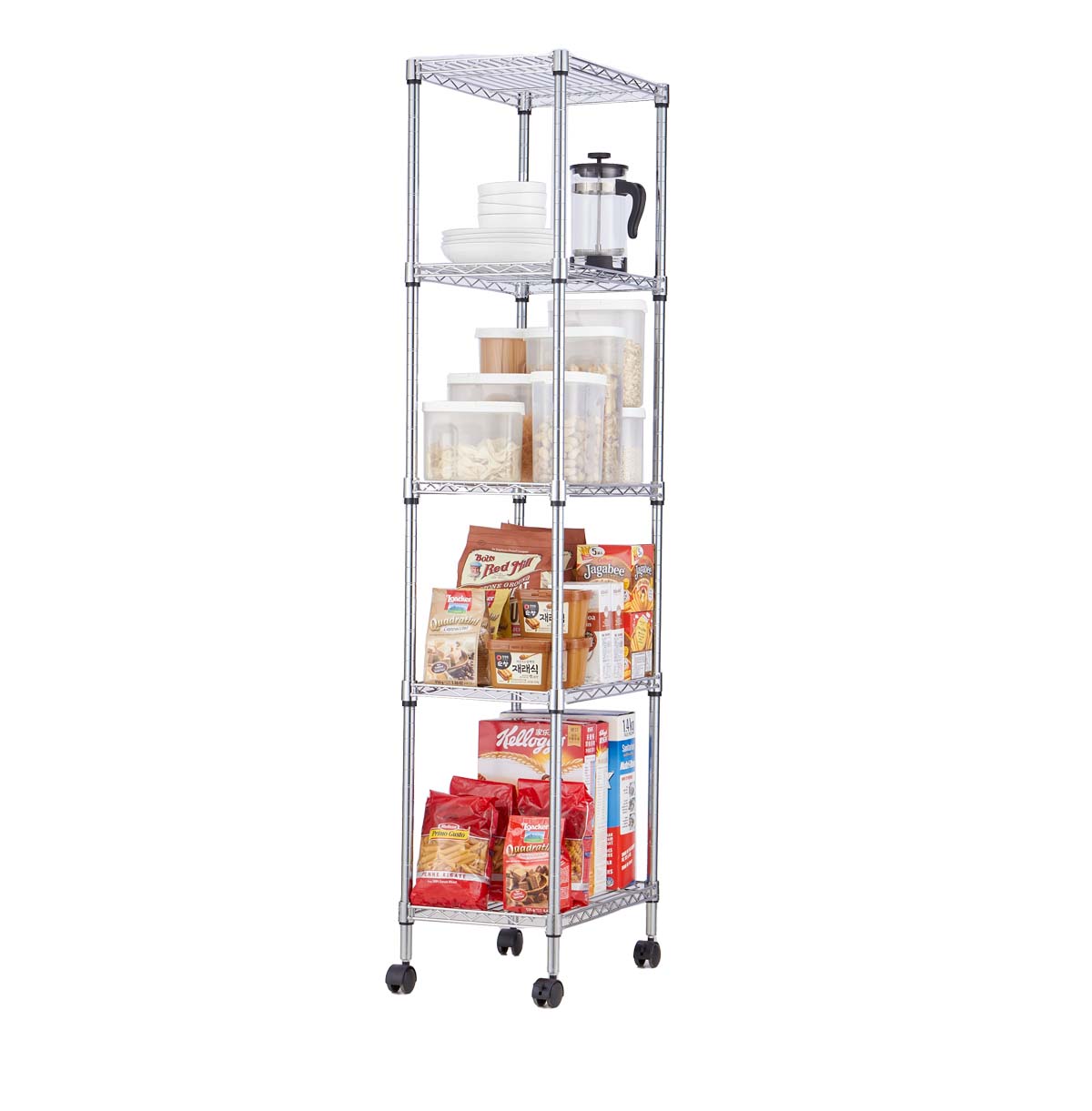 5 shelf wire storage rack wholesaler