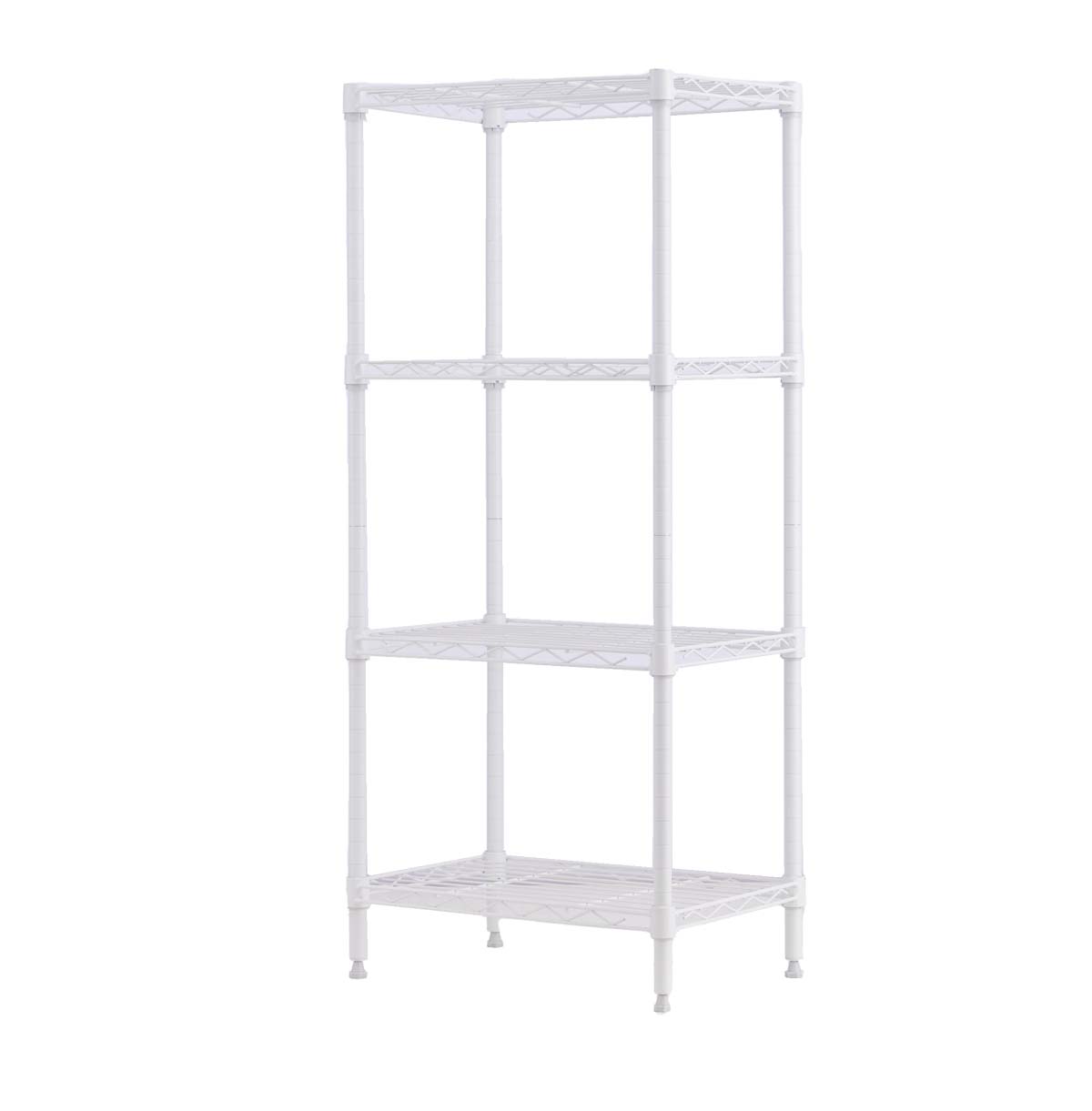 4-Tier Utility Shelving Unit / Metal Storage Shelves / Steel Wire Rack / Boltless Steel Shelving