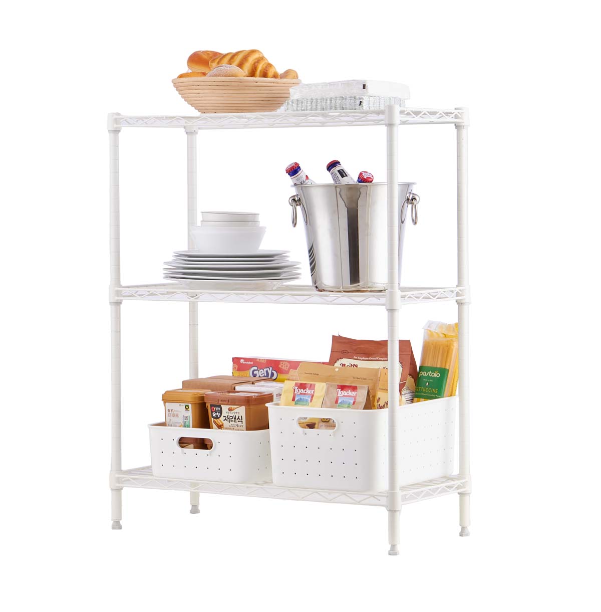 white metal bathroom shelves price