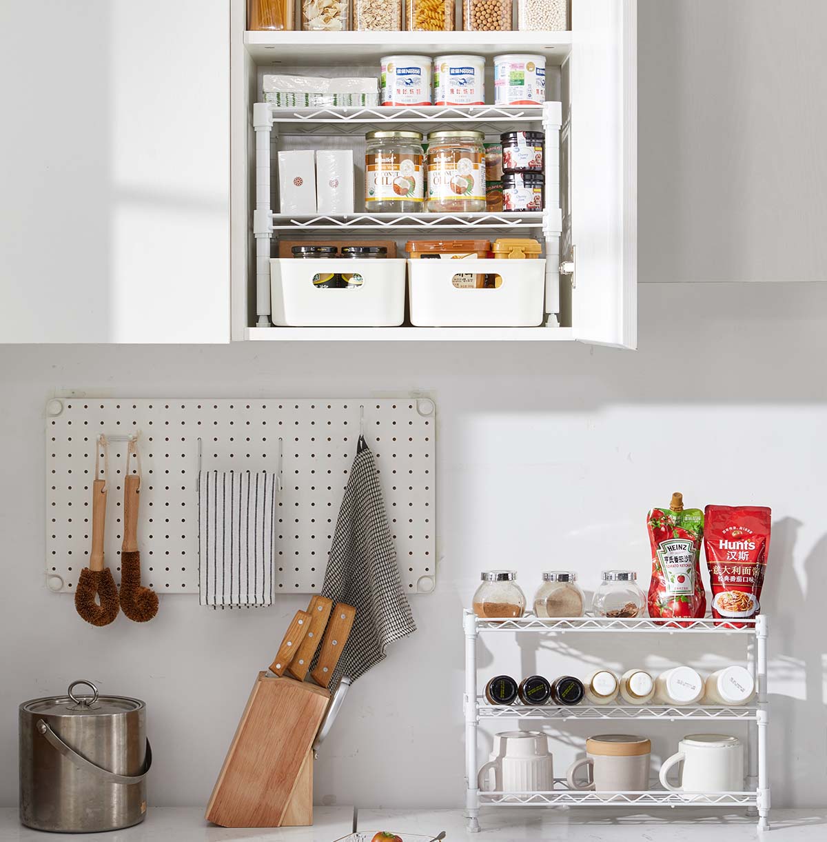 2-Tier Cabinkitchen storage shelving unit manufactureet Shelf / Kitchen Counter Rack Organizer / Counter top racks for kitchen