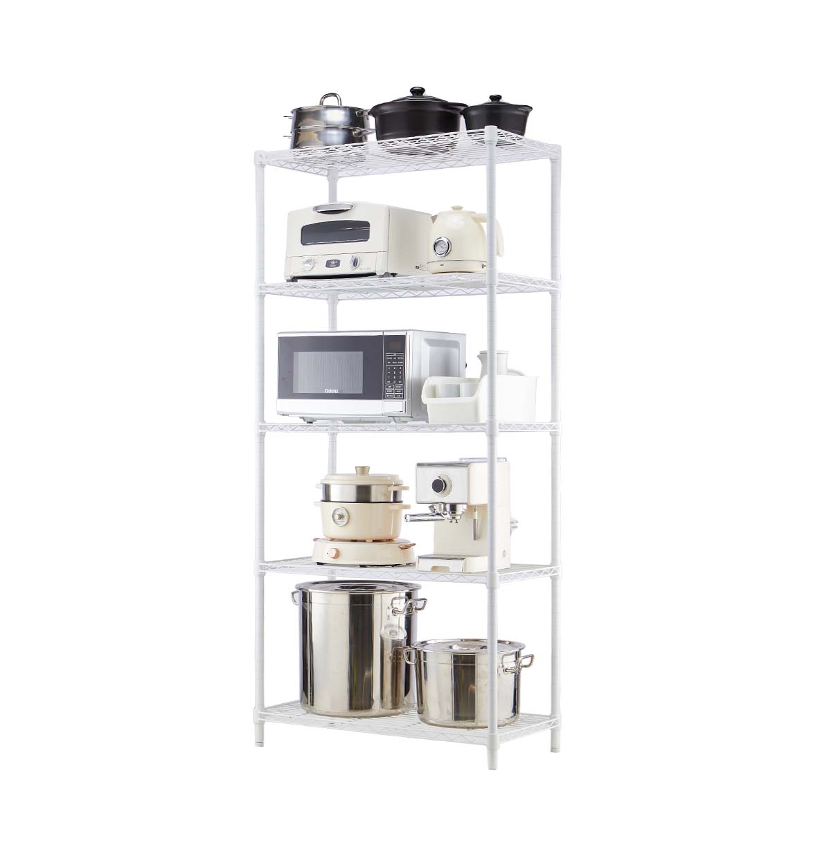 5-shelf wire storage rack wholesaler