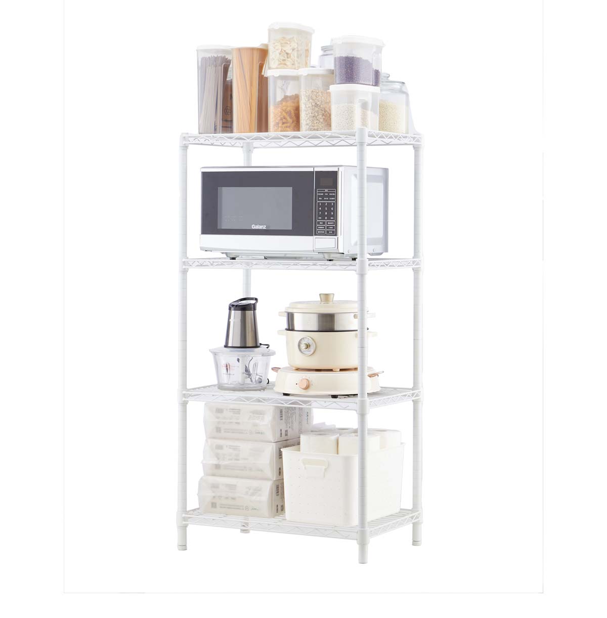 4 tier metal bookself supplier