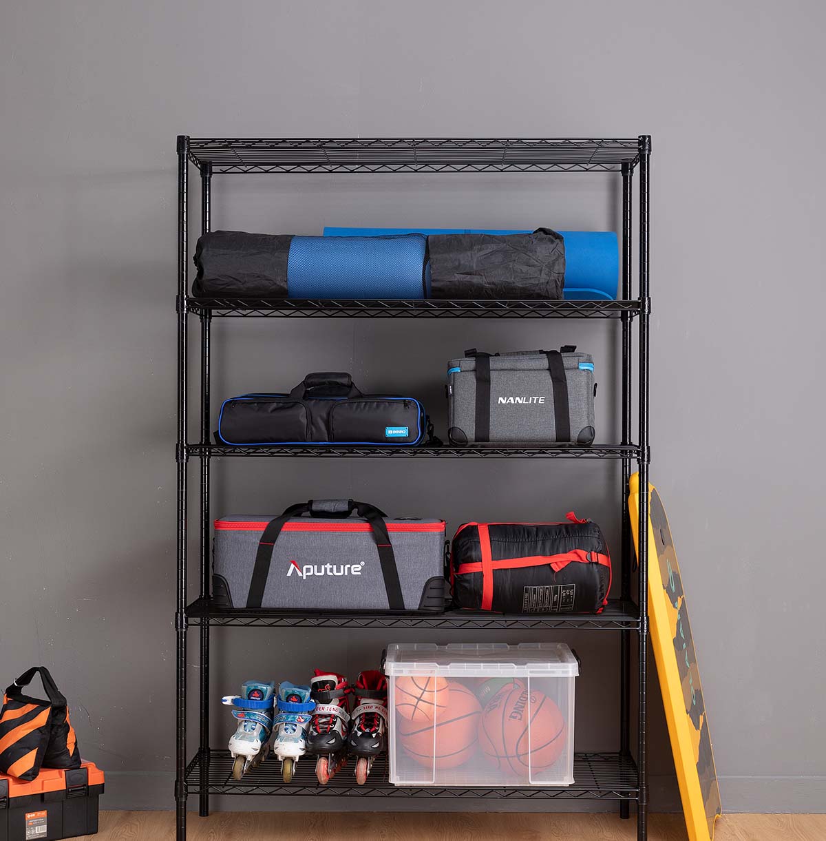 5-Tier Steel Heavy Duty Utility Shelving Unit / Steel Wire Shelf 72 / Steel Wire Shelf for Sale