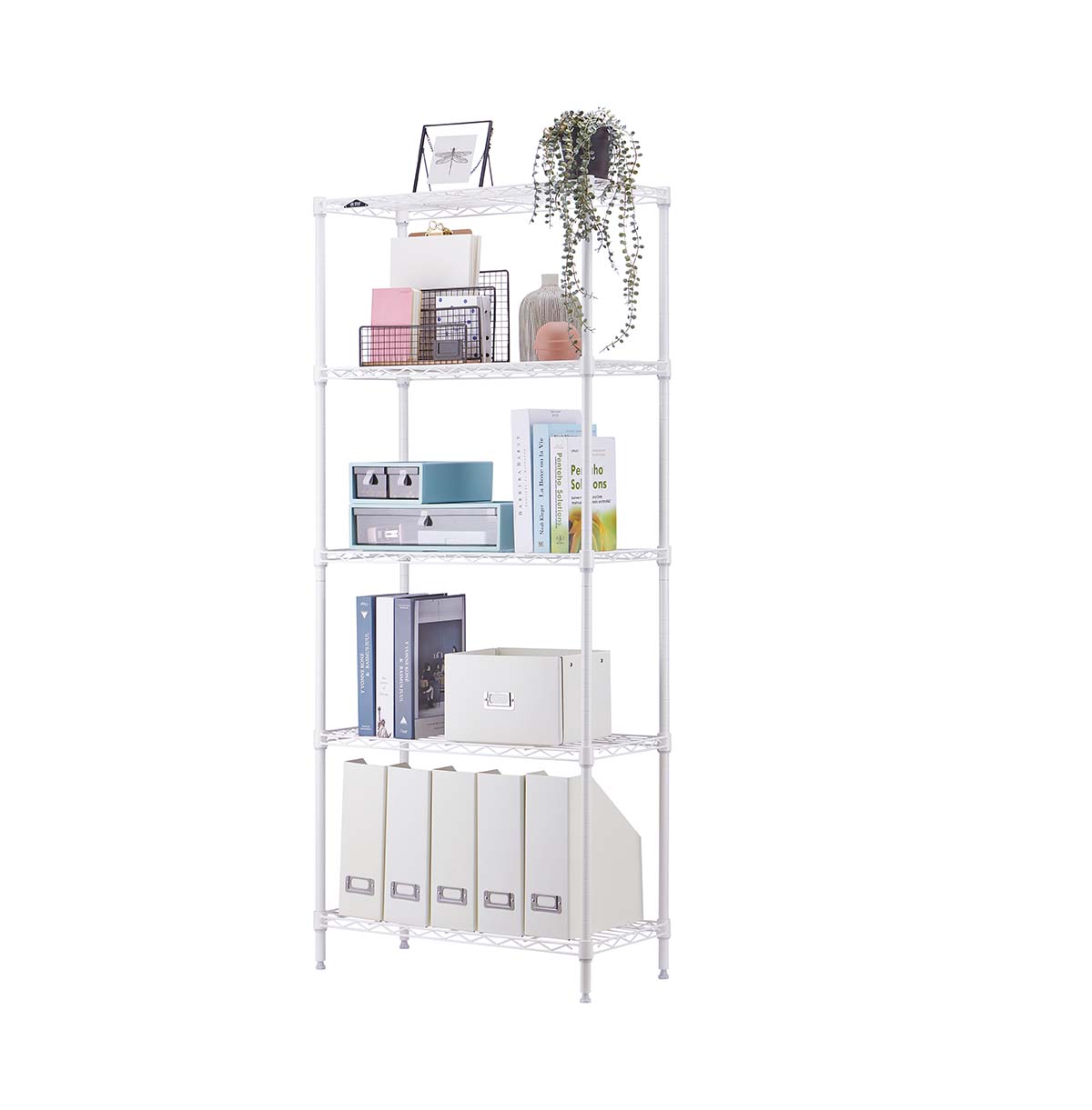 5 shelf wire storage rack sales