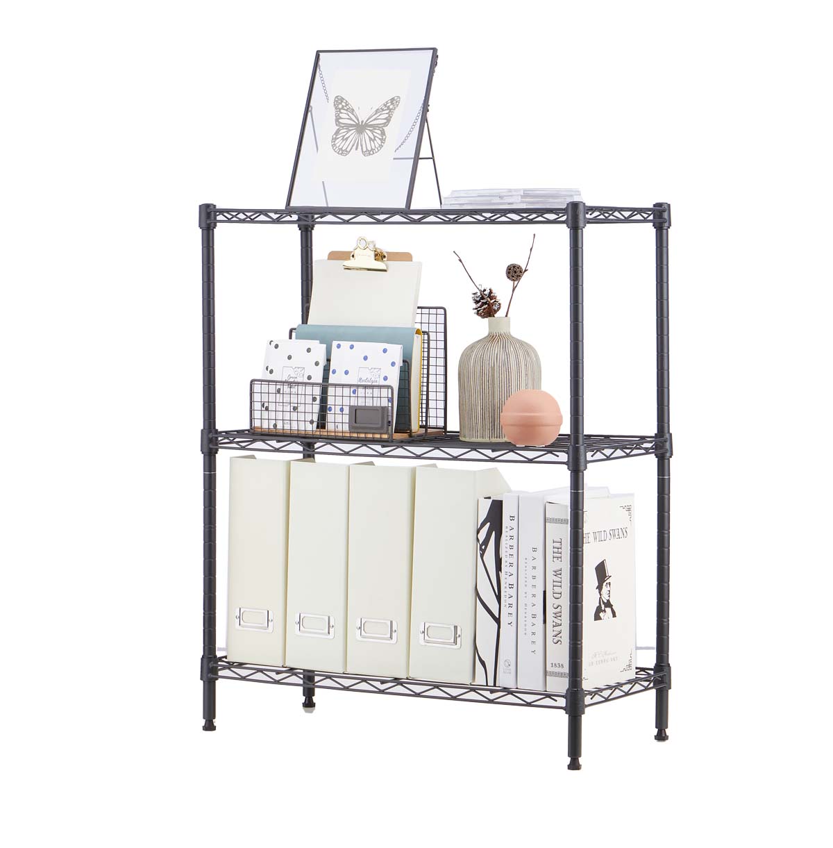 3-Tier Bookshelf / Book Storage Rack / Adjustable Book Case