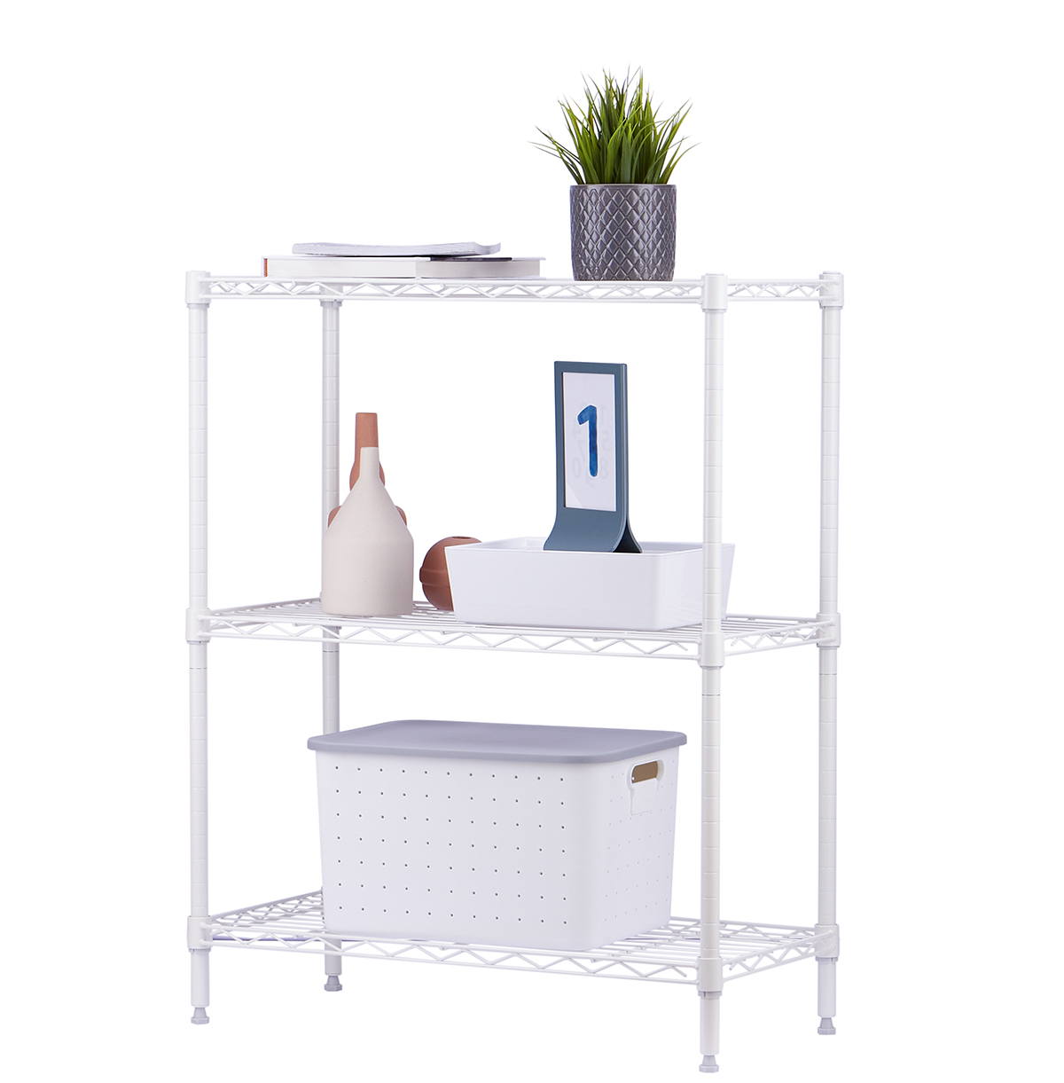 3-Tier Bookshelf / Book Storage Rack / Adjustable Book Case