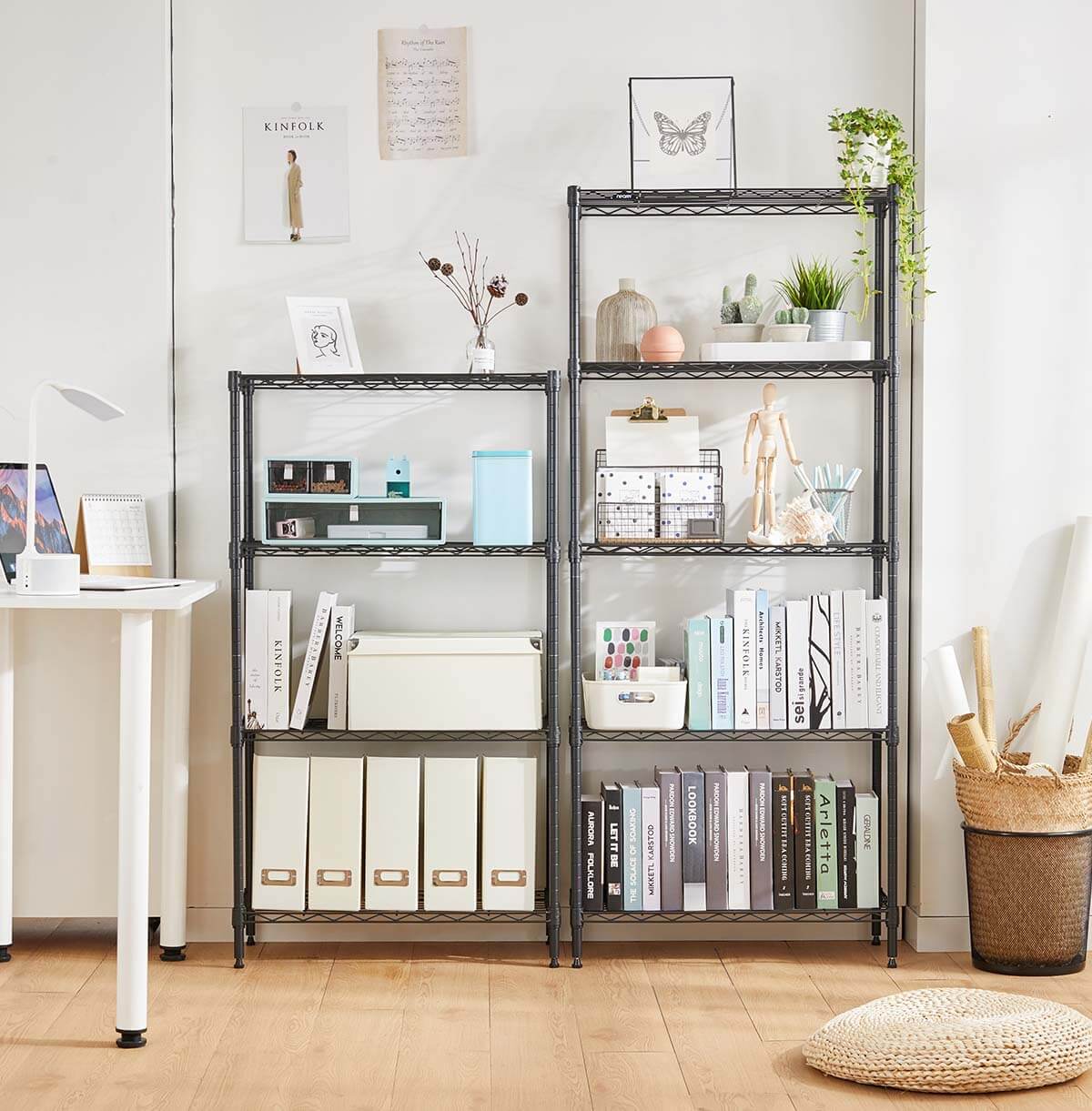 4-Tier Bookshelf / Book Storage Rack / Adjustable Book Case