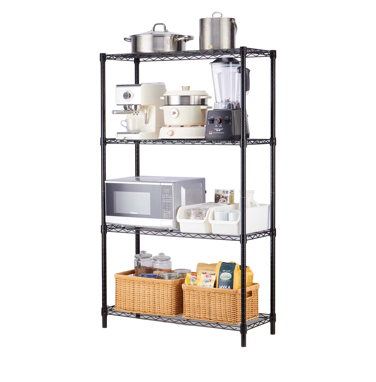 5-Tier Metal Utility Shelving Unit / Wire Storage Rack / Garage Storage Shelving Unit