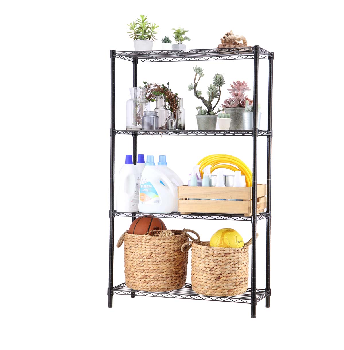 4-Tier Indoor Outdoor Plant Display Shelf / Metal Plant Shelf / Metal Plant Stand / Plant Rack / Flower Pot Organizer / Flower Display Rack