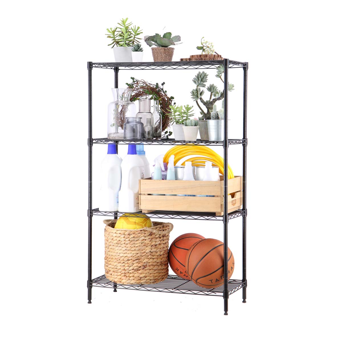 4-Tier Indoor Outdoor Plant Display Shelf / Metal Plant Shelf / Metal Plant Stand / Plant Rack / Flower Pot Organizer / Flower Display Rack