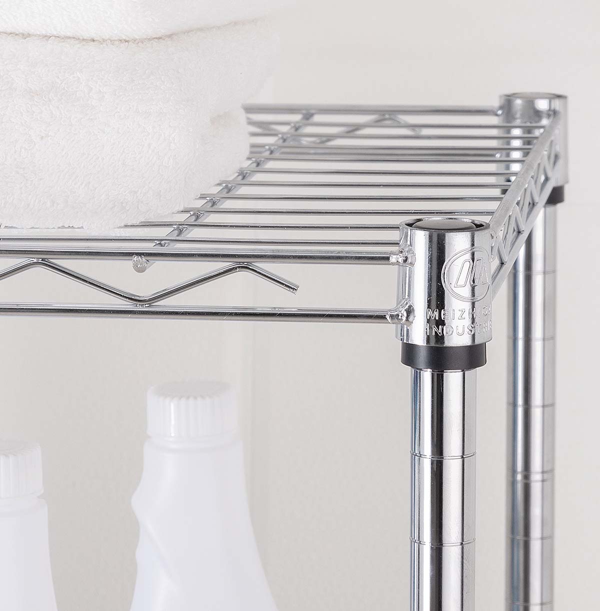 4-Tier Wire Chrome Shelving Unit / Mini Metal Wire Rack