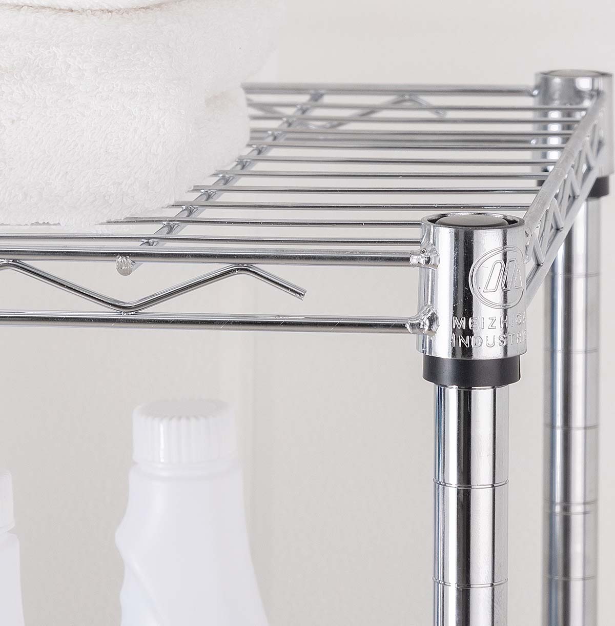 3-Tier Steel Organizer Wire Rack / Chrome Wire Shelving Unit/ Mini Shelving Unit  For Laundry & Bathroom 