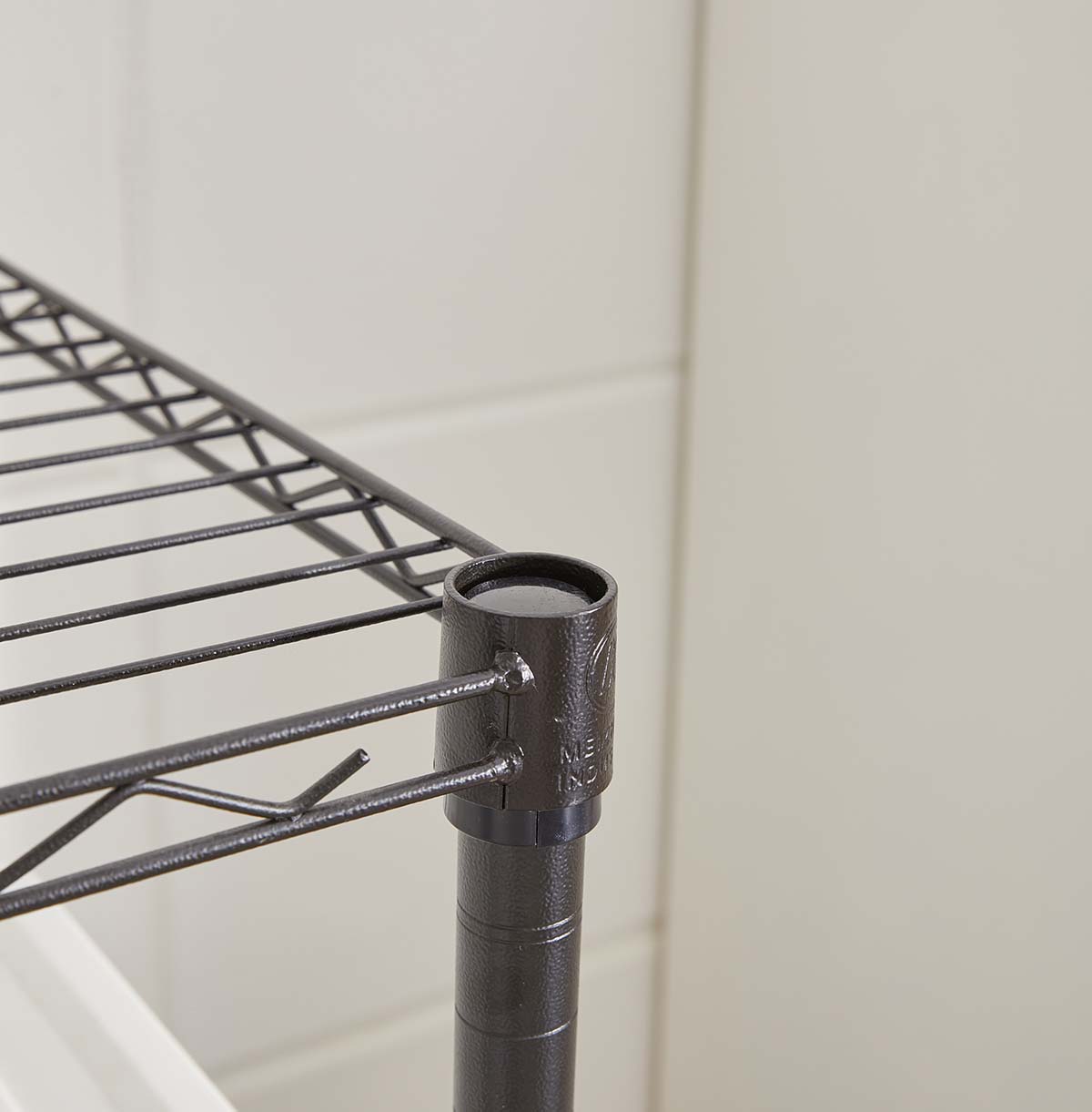 3-Tier Washing Machine Storage Rack with Hanging Rod and Hooks