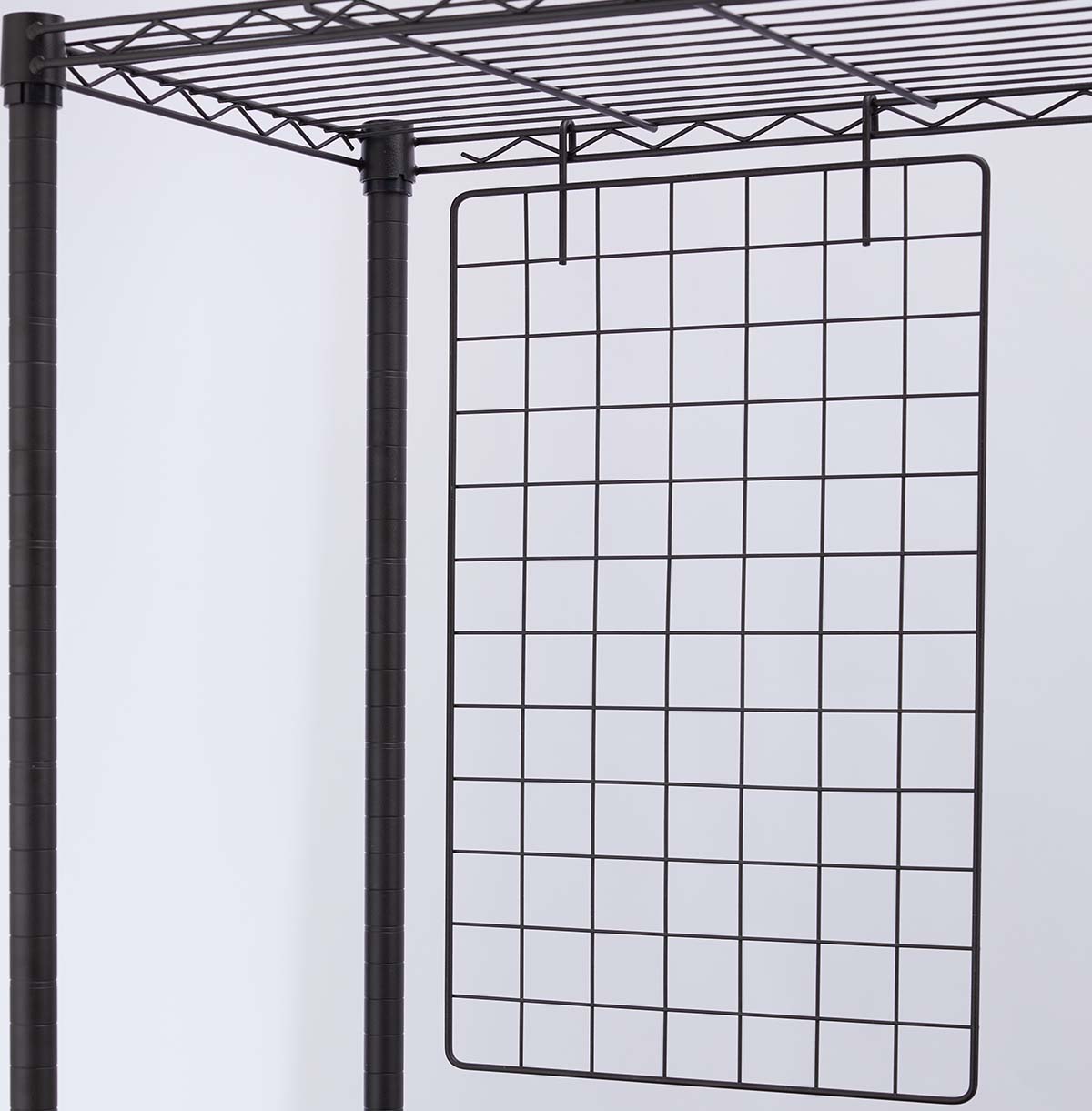 2-Tier Washing Machine Storage Rack with Hanging Rod and Basket