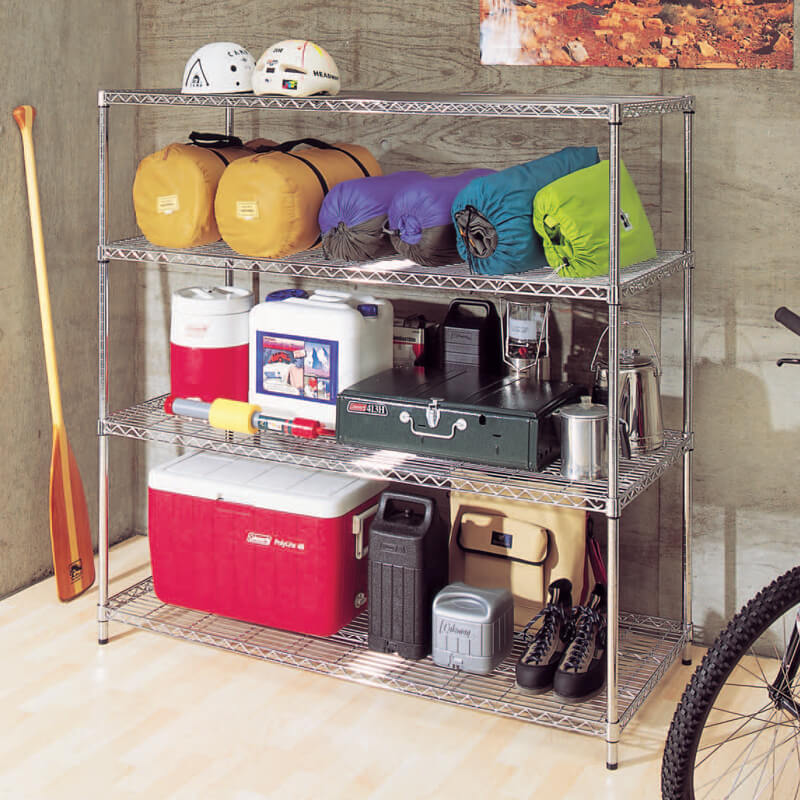 4-Tier 5 Tier Garage Storage Shelving Unit / Metal Steel Garage Shelving / Heavy Duty Metal Garage Shelving