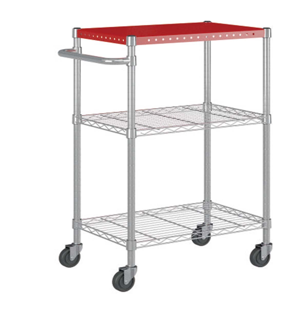 Heavy Duty Tool Utility Cart / Metal Rolling Utility Cart With Wheel 