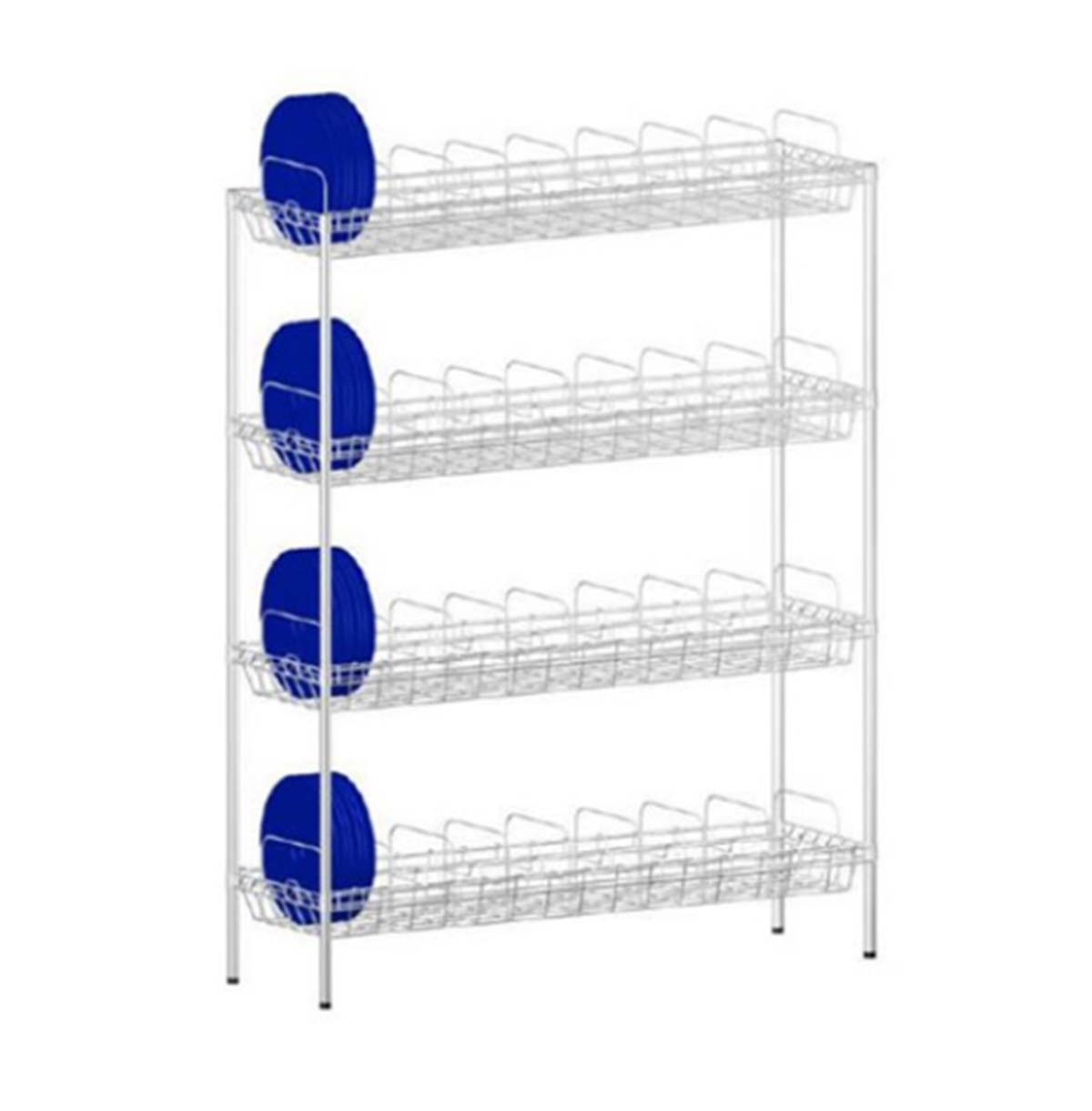 4-Tier Wire Shelving Unit / Steel Organizer Wire Rack Chrome / Custom Steel Wire Racks / Heavy Duty 