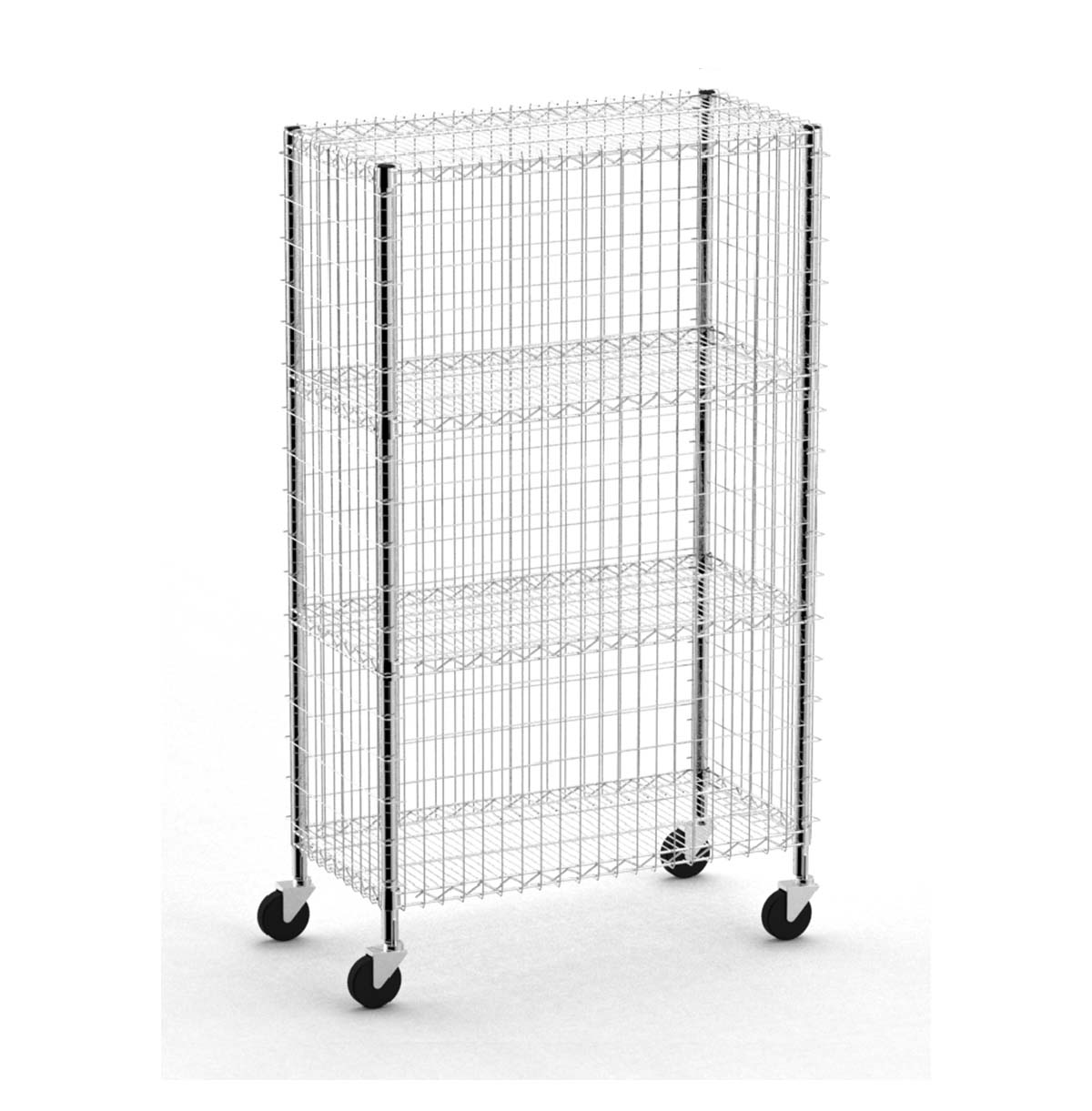 Heavy Duty Steel Security Cart / Custom Steel Wire Racks / Steel Wire Racking