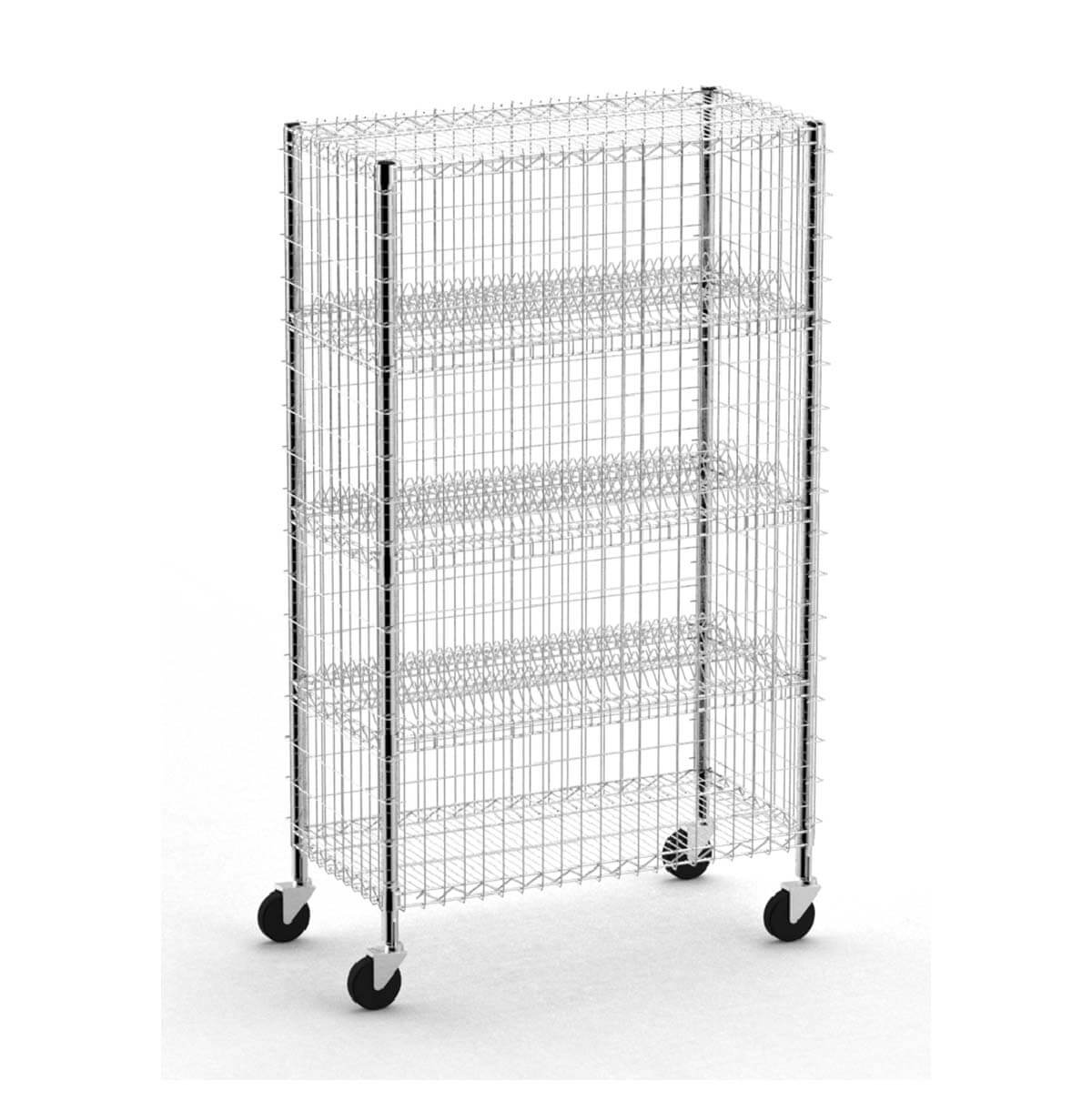 Heavy Duty Steel Security Cart / Custom Steel Wire Racks / Steel Wire Racking