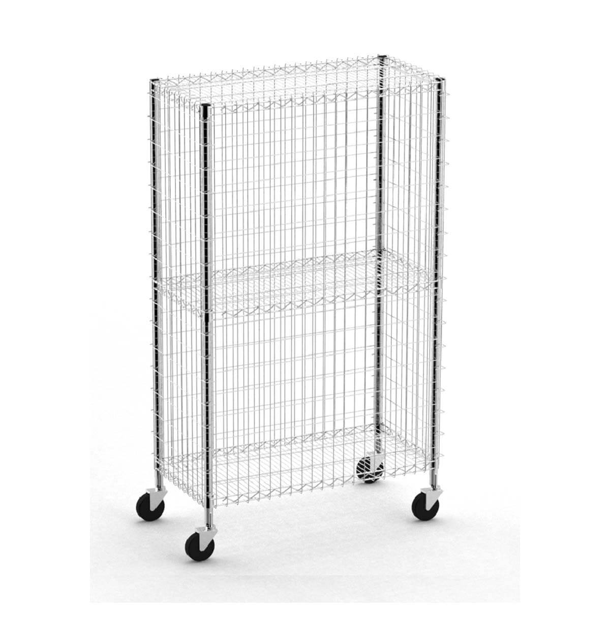 Heavy Duty Steel Security Cart / Custom Steel Wire Racks / Steel Wire Racking