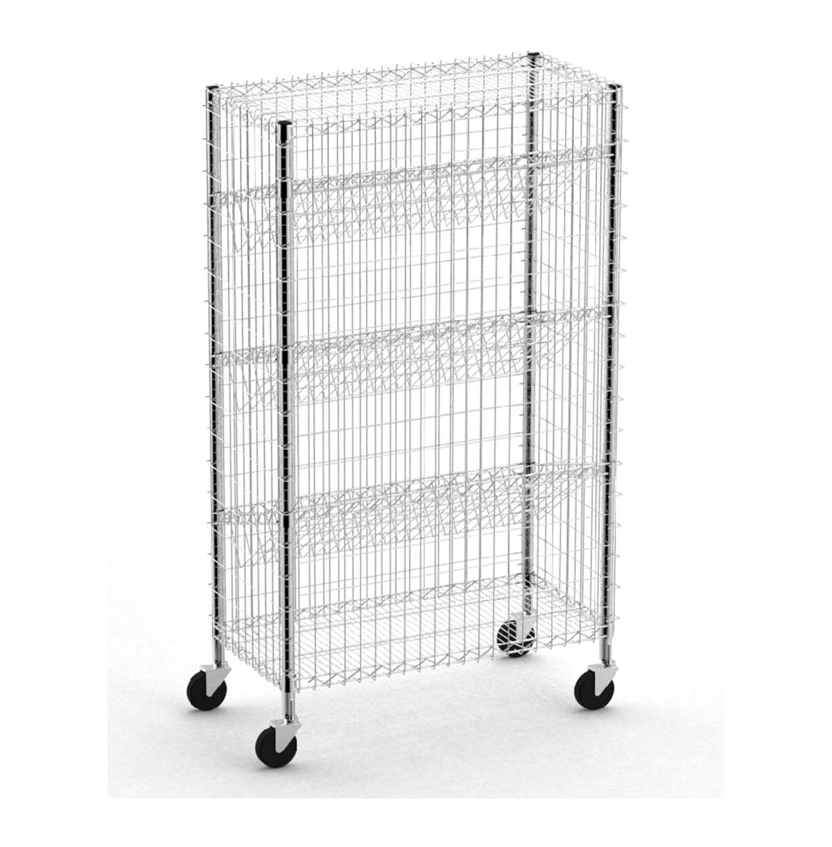 Heavy Duty Steel Security Cart / Custom Steel Wire Racks / Steel Wire Racking