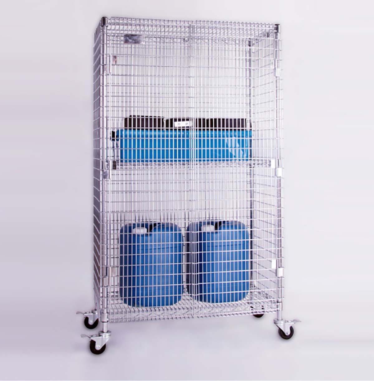 Heavy Duty Steel Security Cart / Custom Steel Wire Racks / Steel Wire Racking