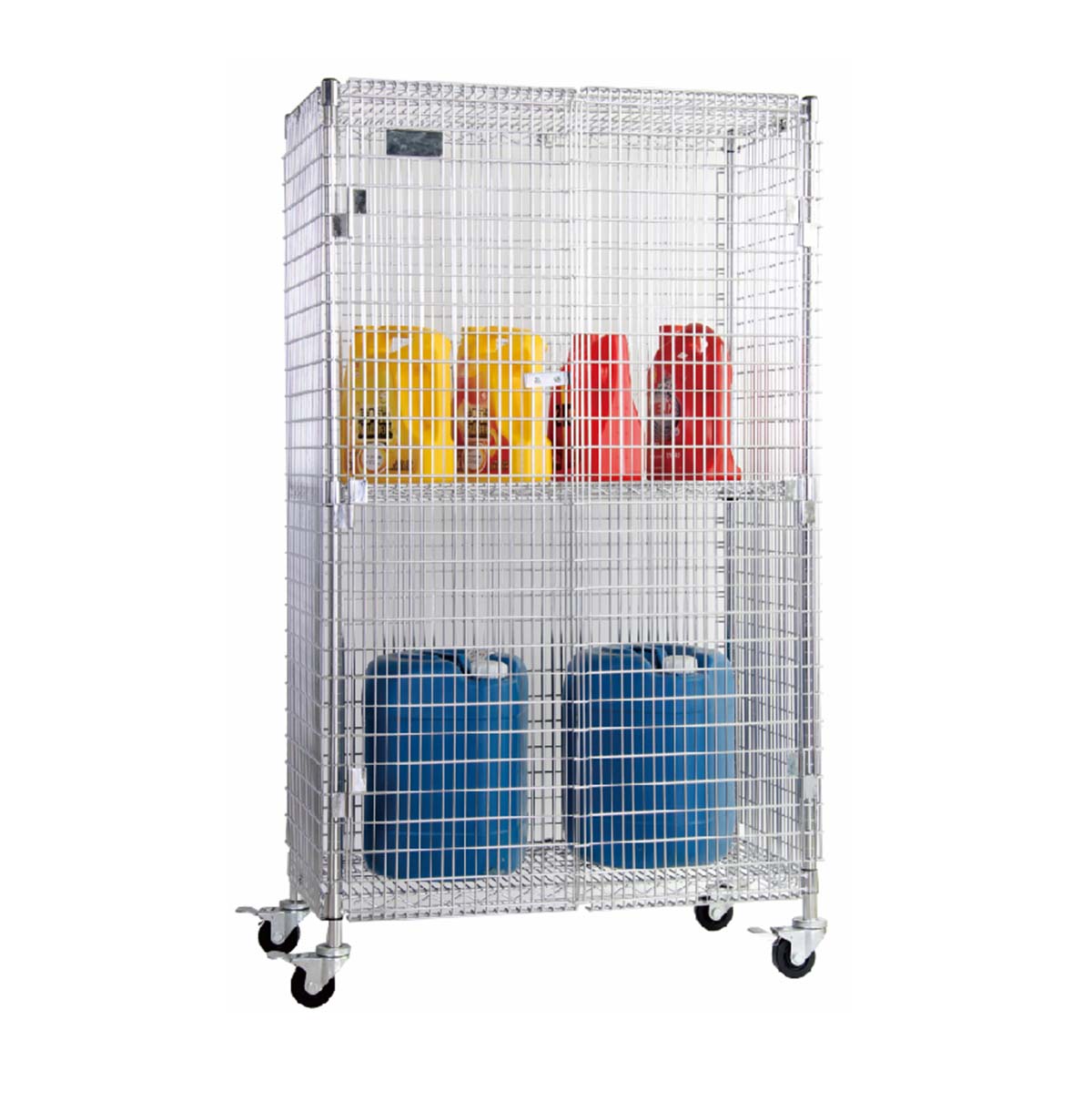 Heavy Duty Steel Security Cart / Custom Steel Wire Racks / Steel Wire Racking