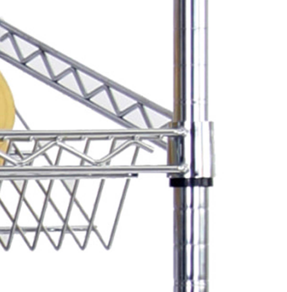 5-Tier Slanted Wire Shelving Unit / SMT Material Storage Rack / Steel Wire Rack Manufacturer