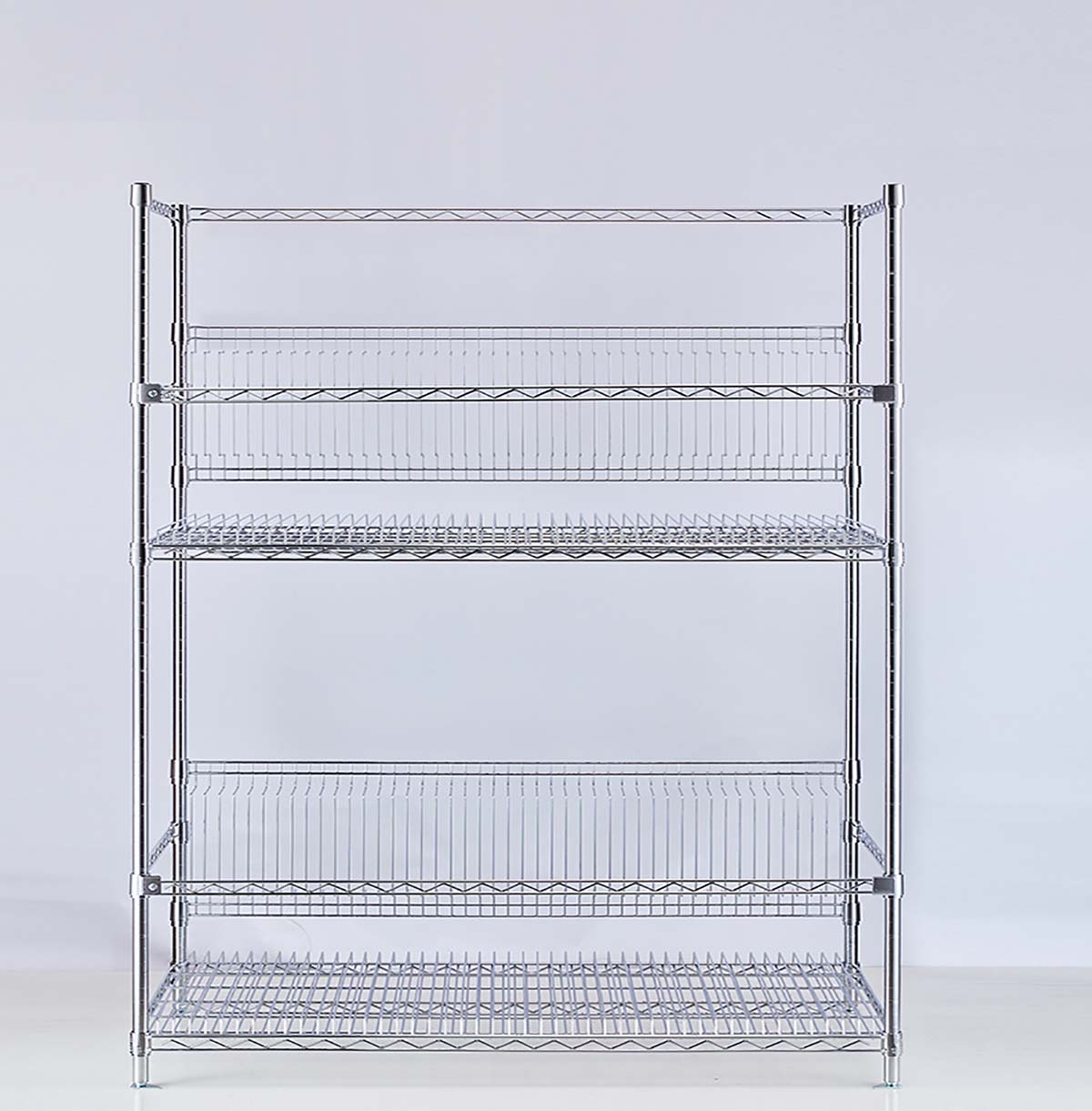 Wire Shelving Unit / Steel Organizer Wire Rack Chrome / Custom Steel Wire Racks